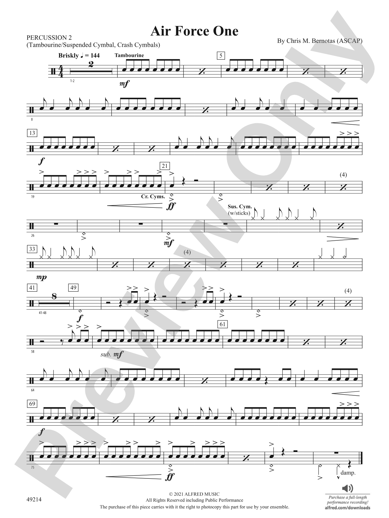 Air Force One: 2nd Percussion