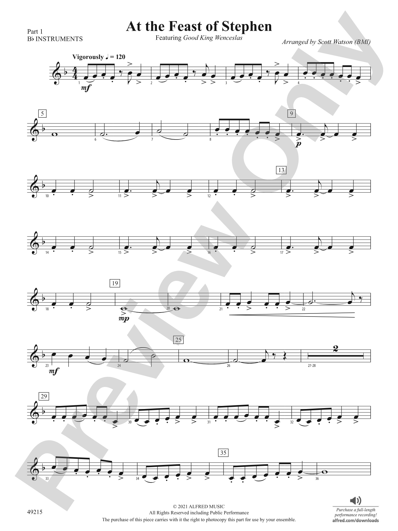At the Feast of Stephen: Part 1 - B-flat Instruments