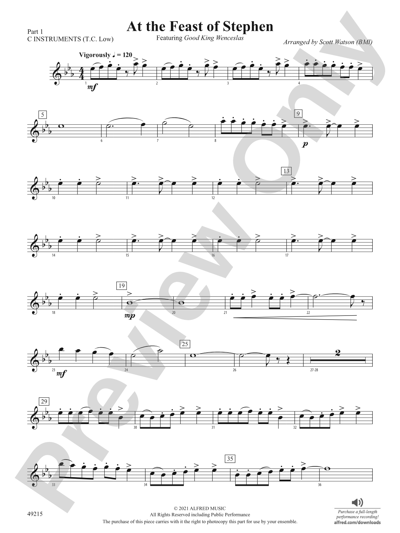 At the Feast of Stephen: Part 1 - C Instruments (T.C. Low)
