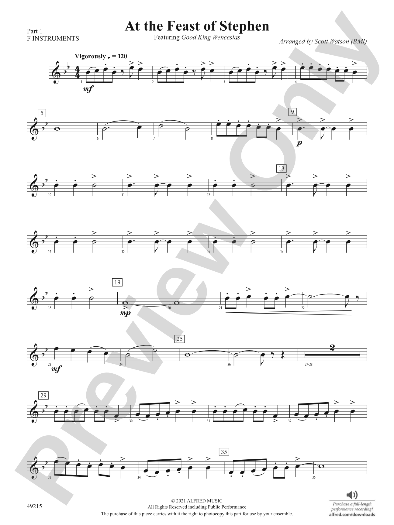 At the Feast of Stephen: Part 1 - F Instruments