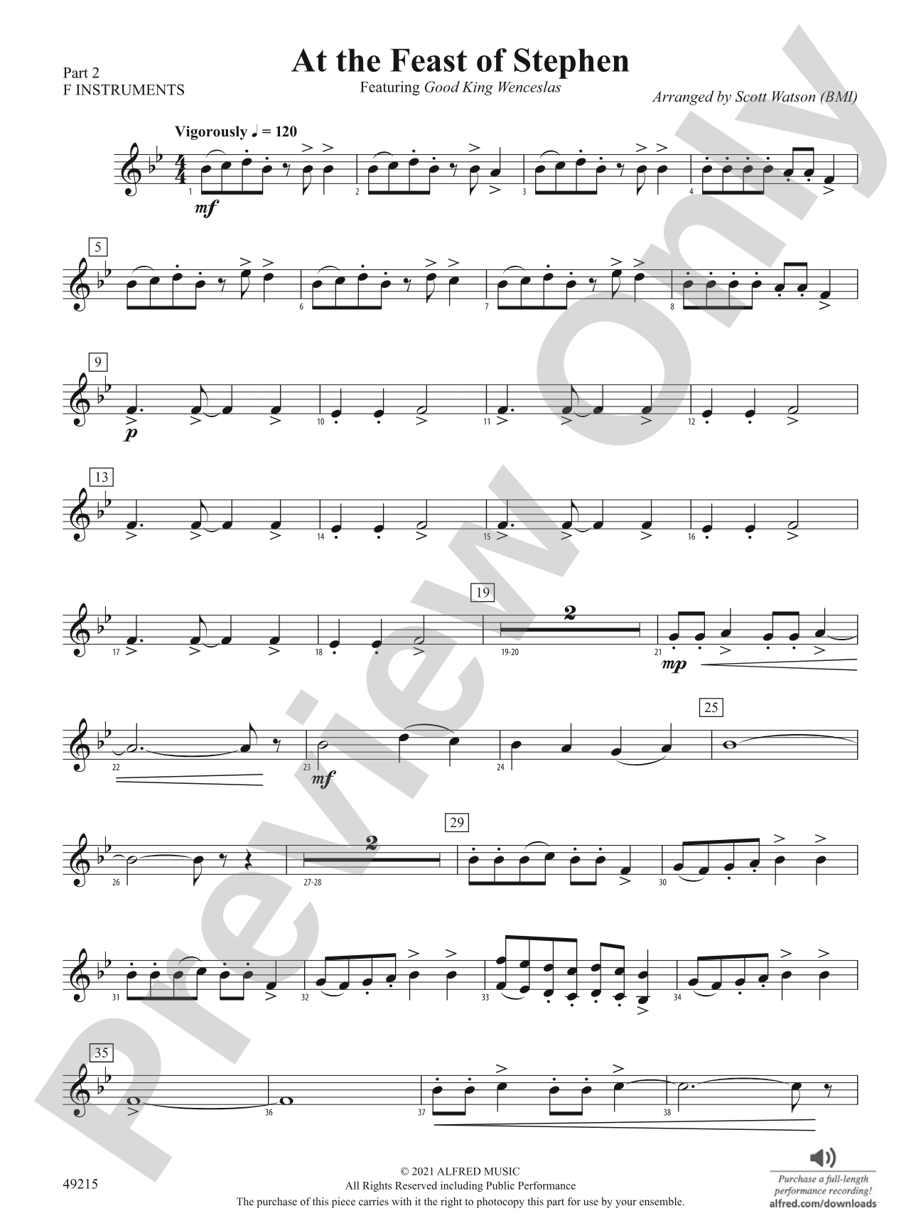 At the Feast of Stephen: Part 2 - F Instruments