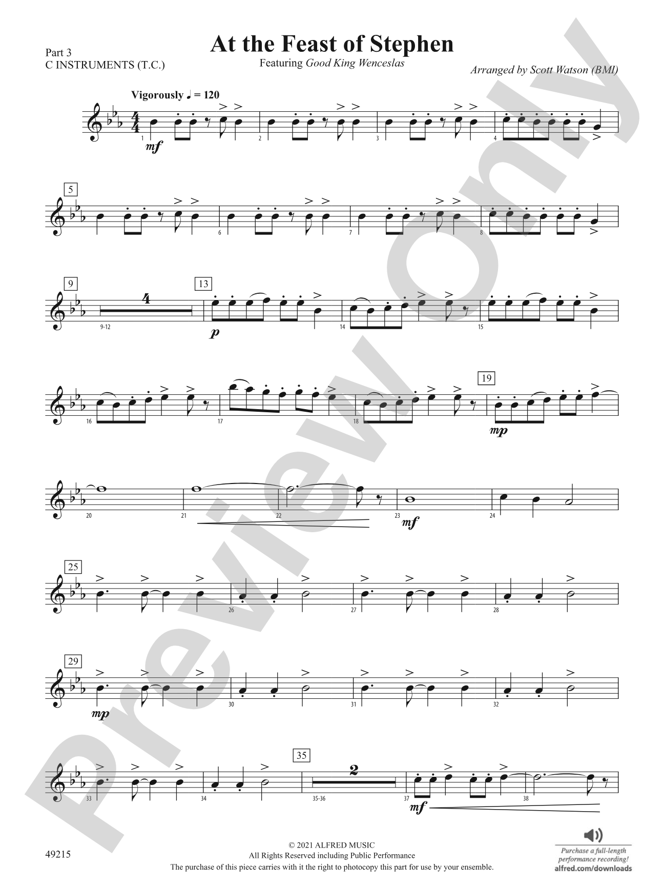 At the Feast of Stephen: Part 3 - C Instruments (T.C.)
