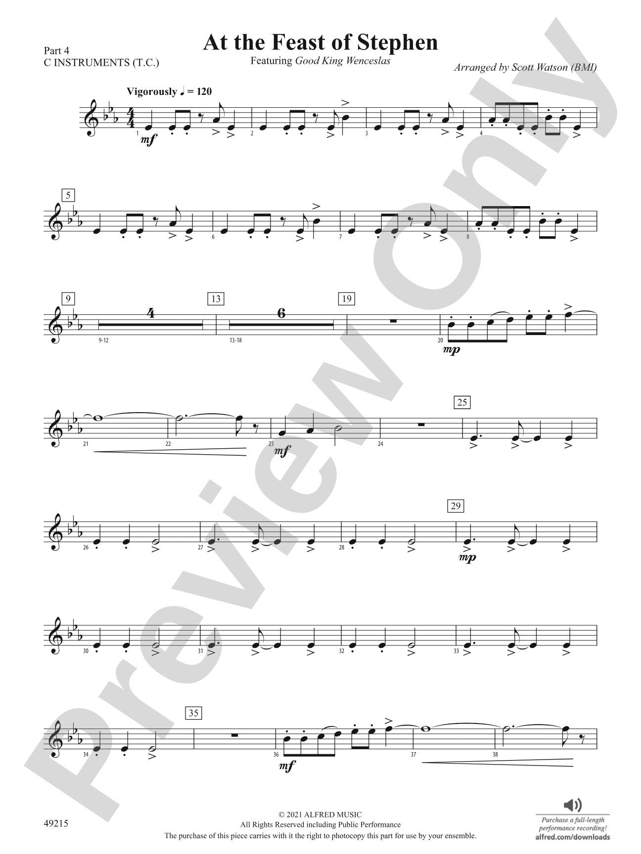 At the Feast of Stephen: Part 4 - C Instruments (T.C.)