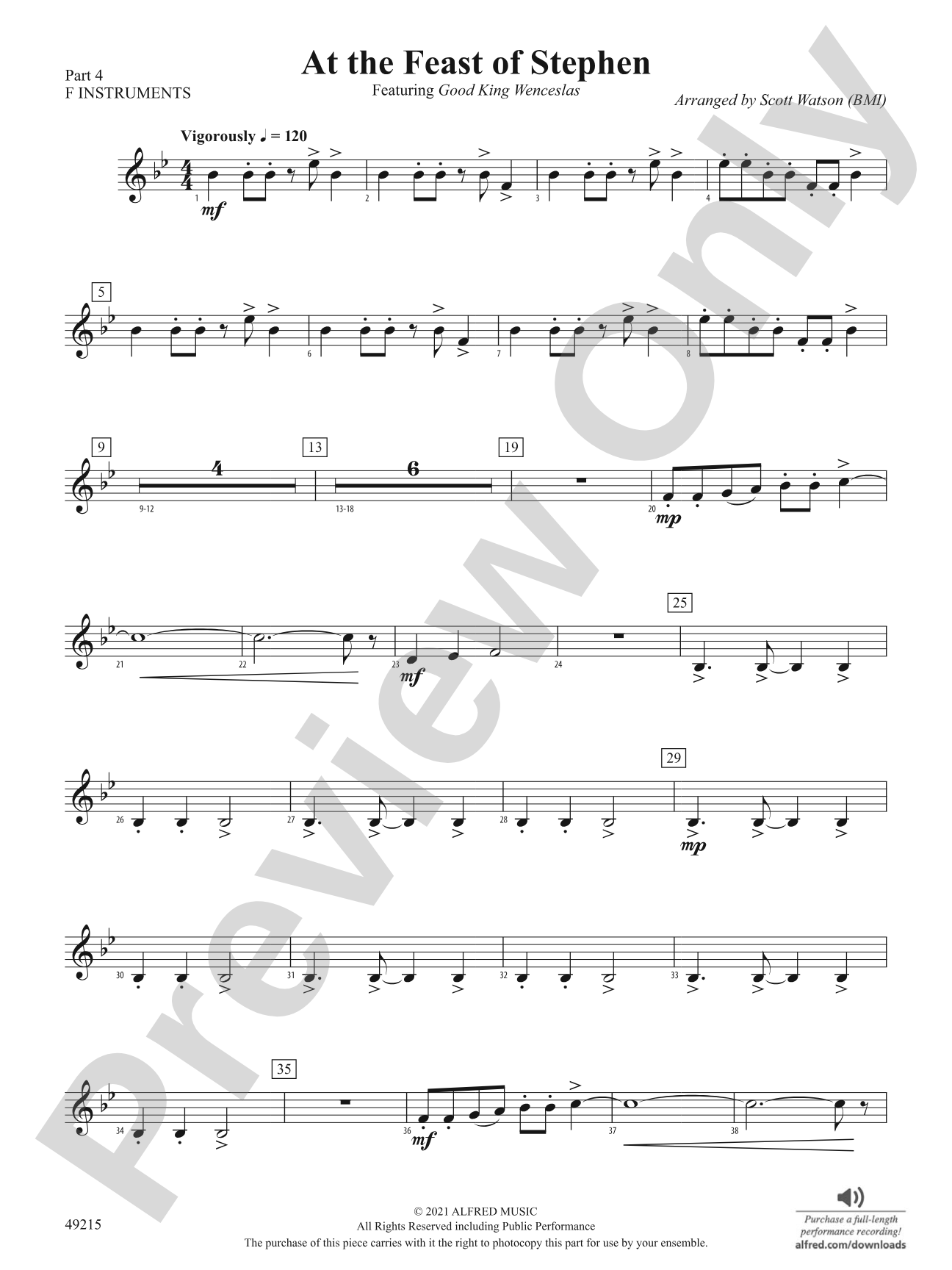 At the Feast of Stephen: Part 4 - F Instruments