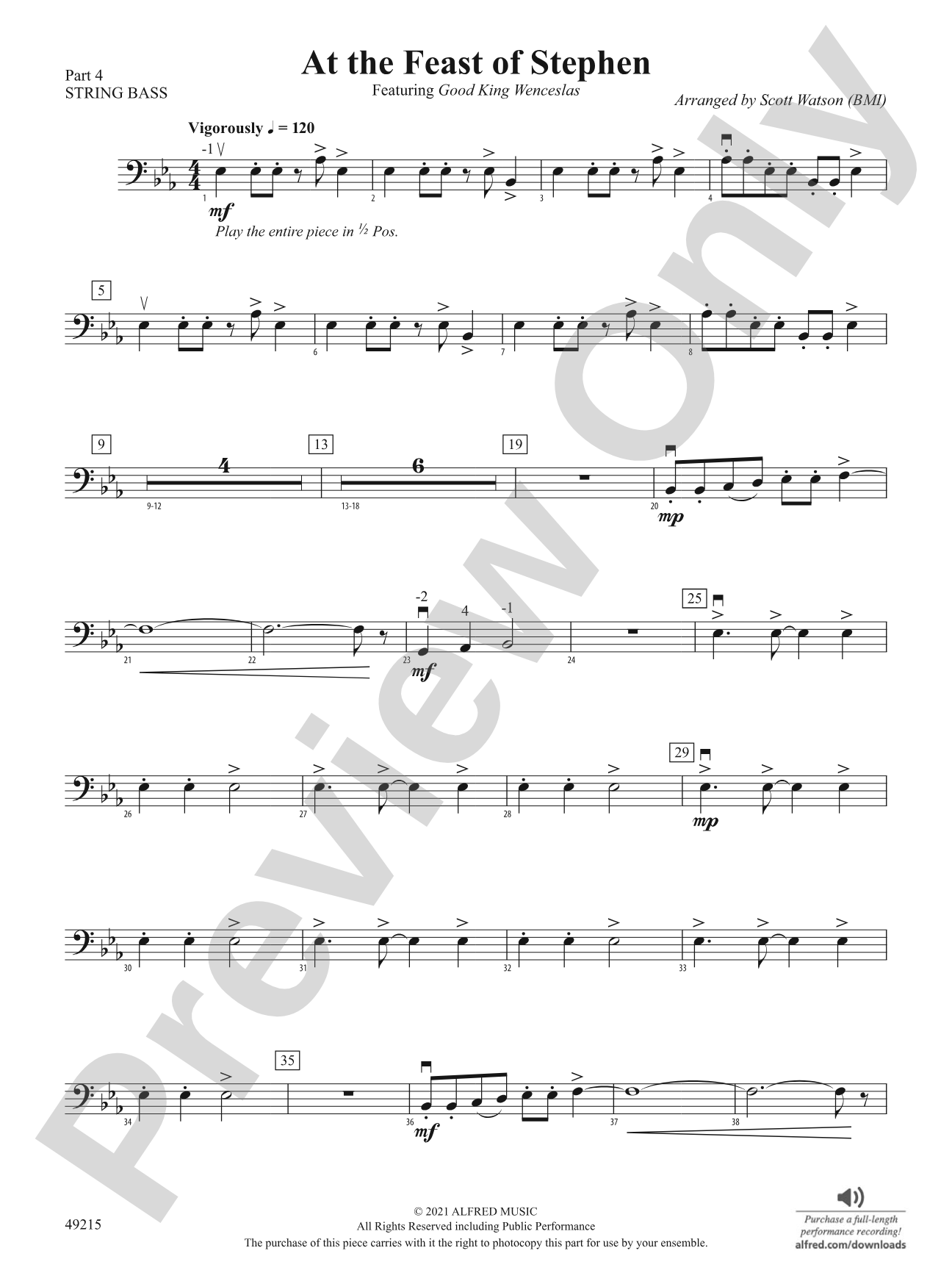 At the Feast of Stephen: Part 4 - String Bass