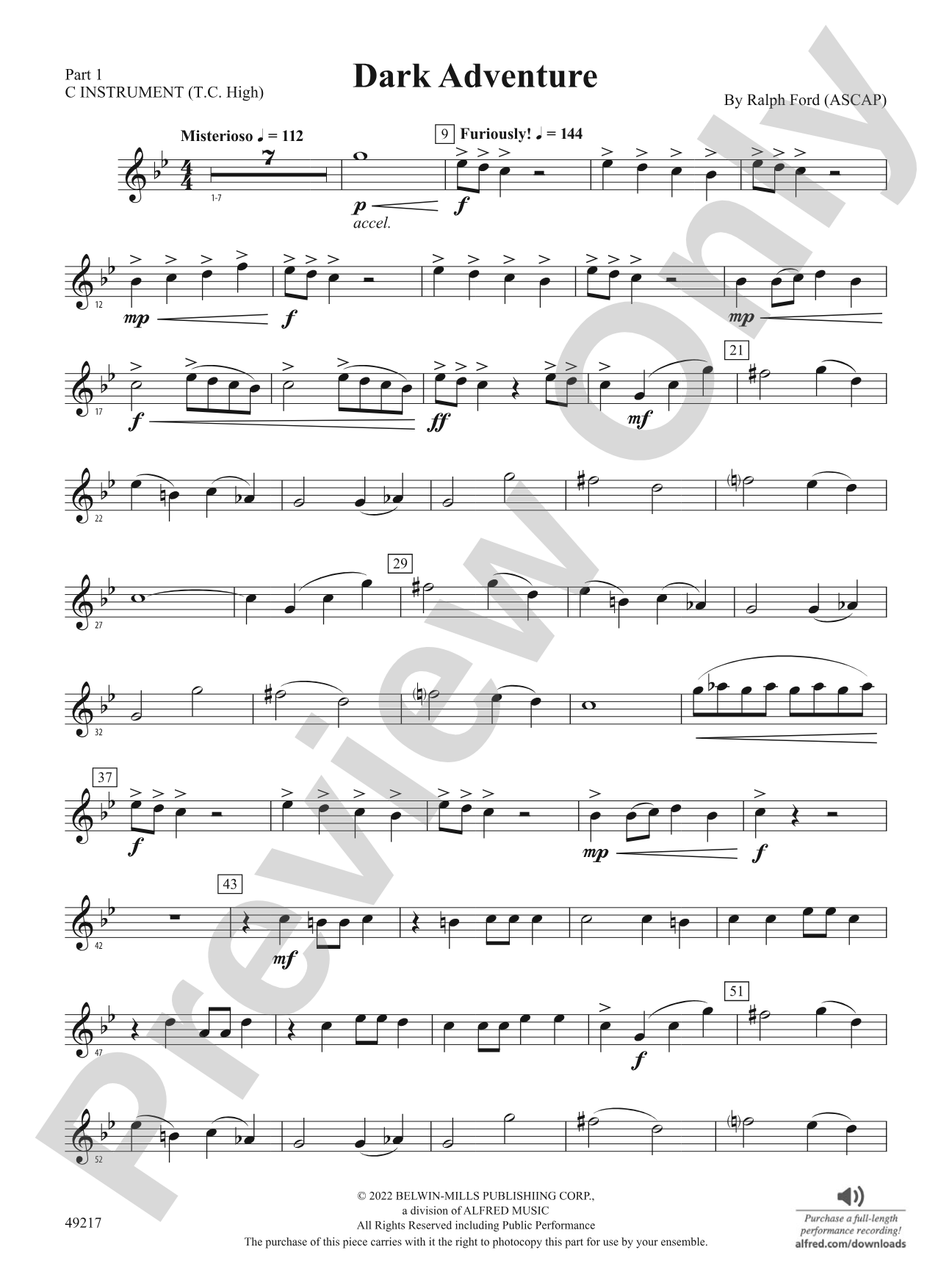 Dark Adventure: Part 1 - C Instruments (T.C. High)