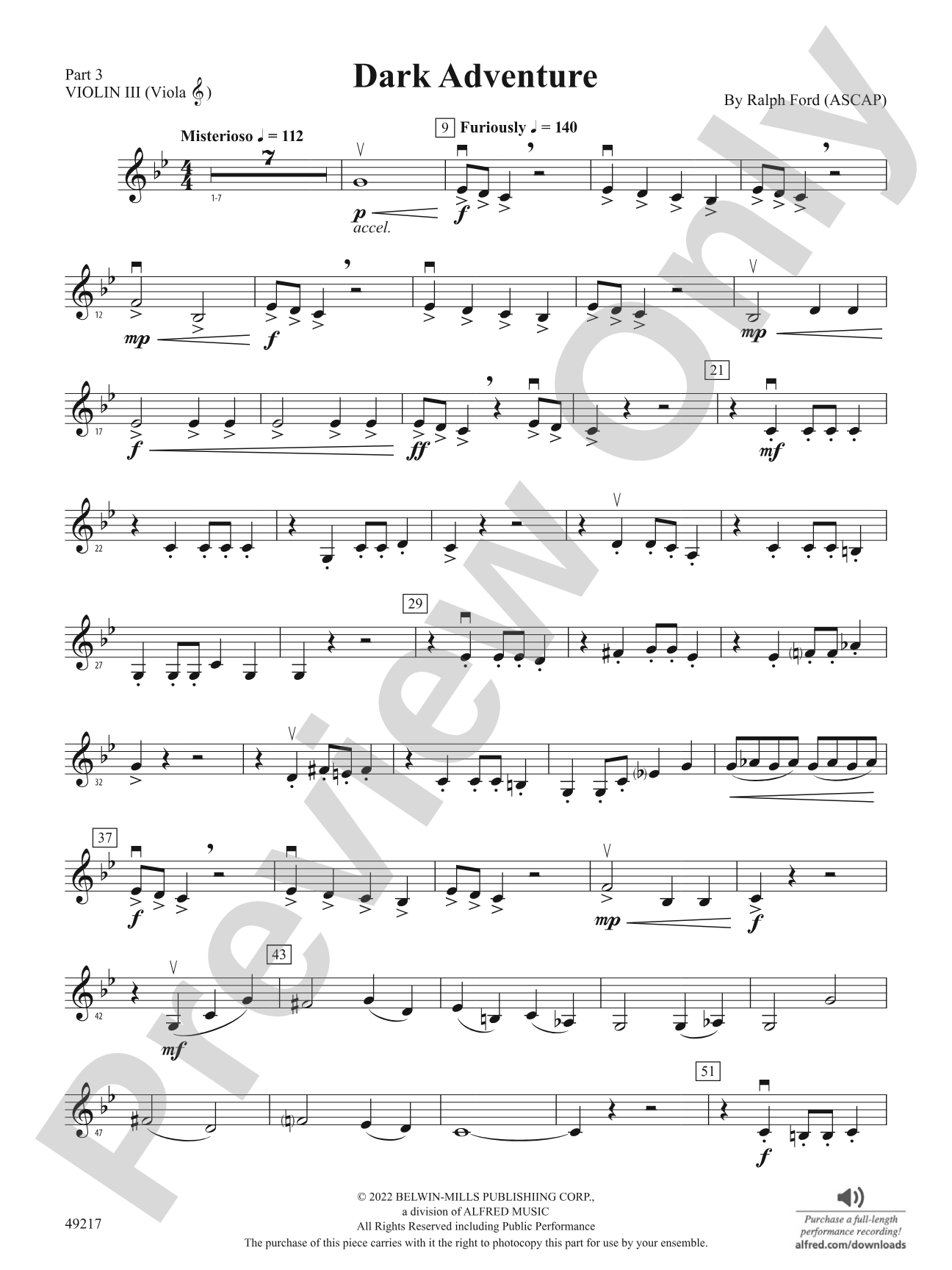 Dark Adventure: Part 3 - Violin I