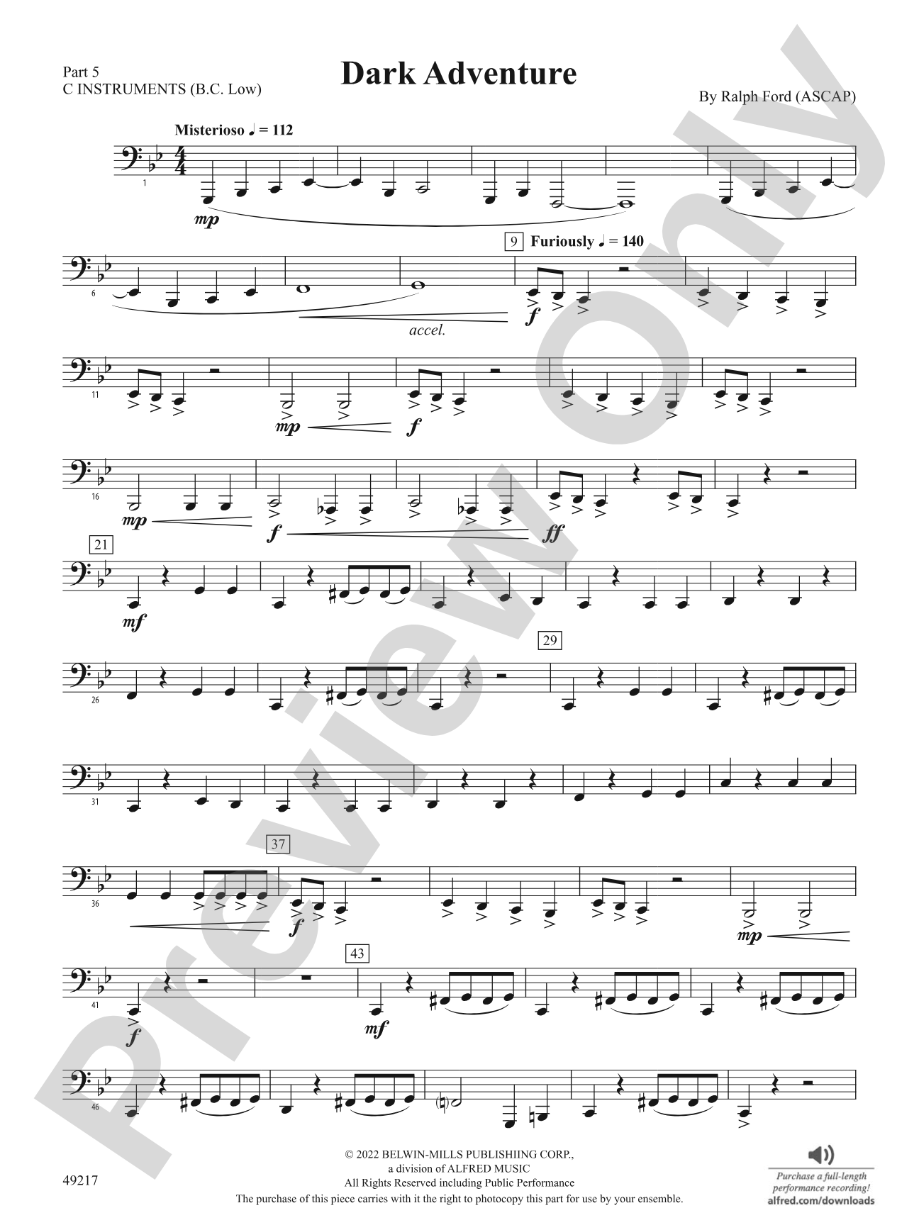 Dark Adventure: Part 5 - C Instruments (B.C. Low)