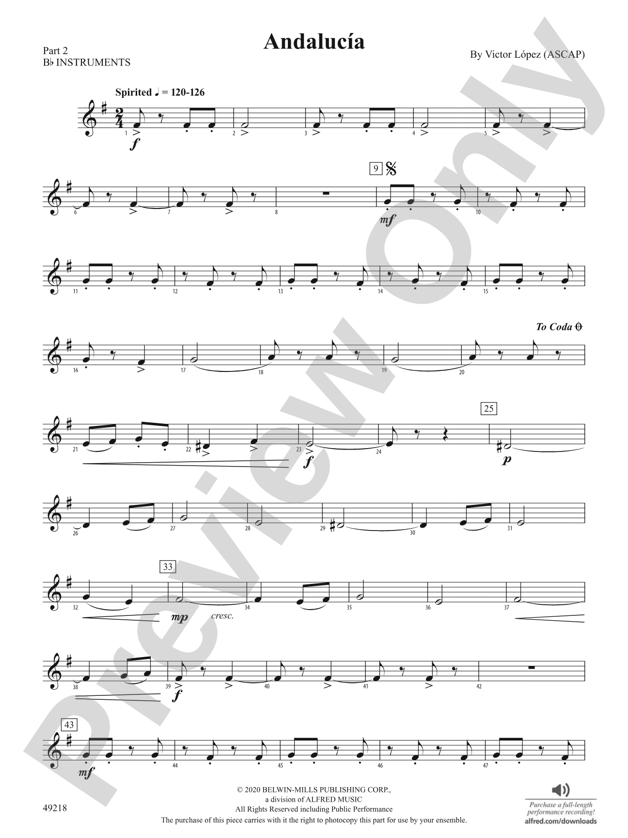 Andalucía: Part 2 - B-flat Instruments