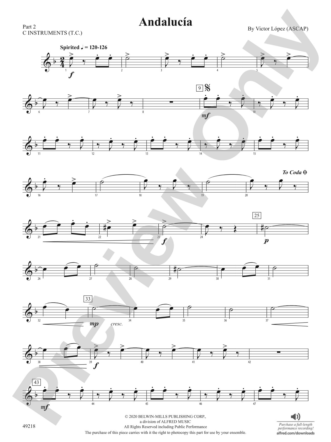 Andalucía: Part 2 - C Instruments (T.C.)