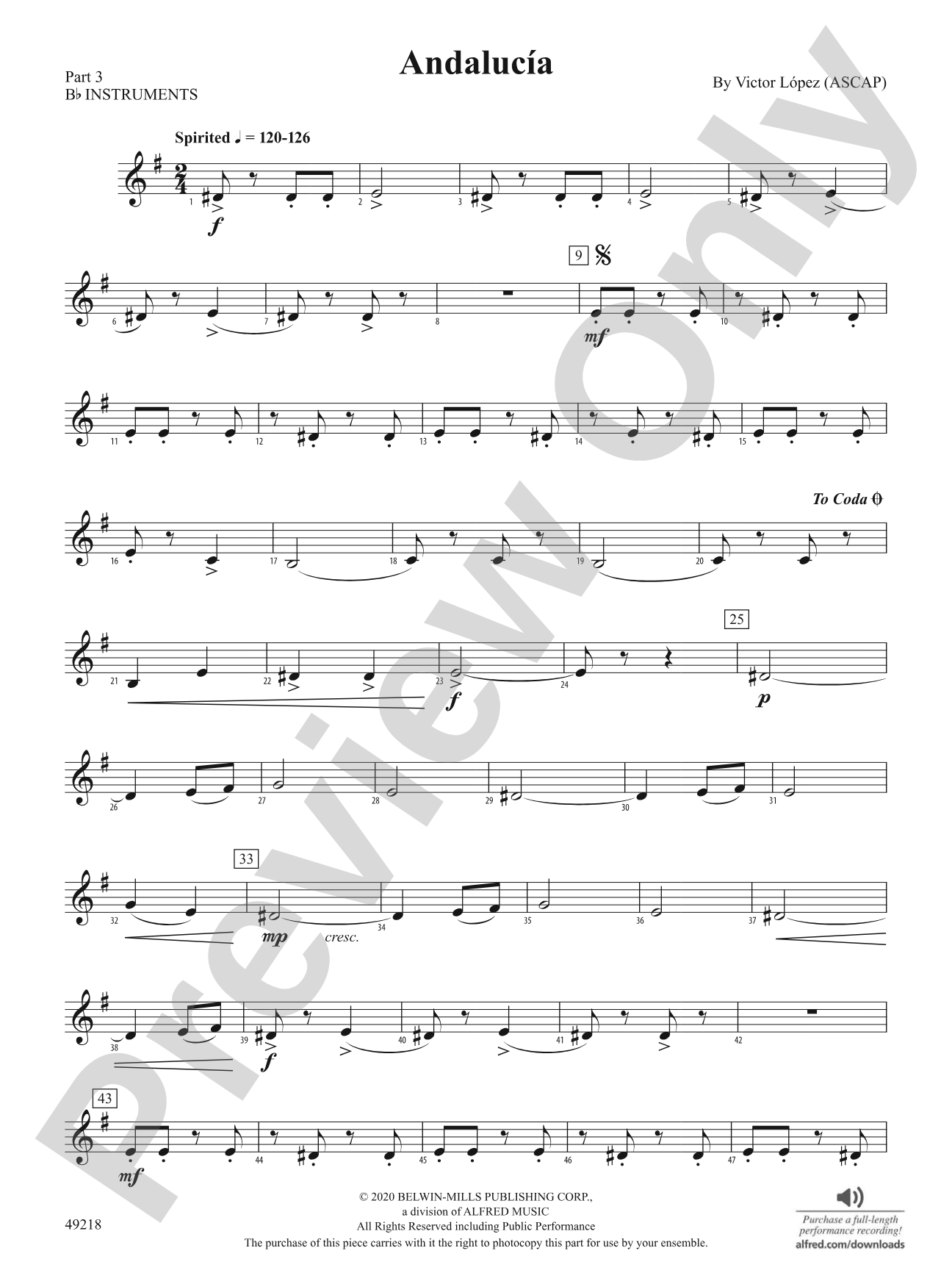 Andalucía: Part 3 - B-flat Instruments