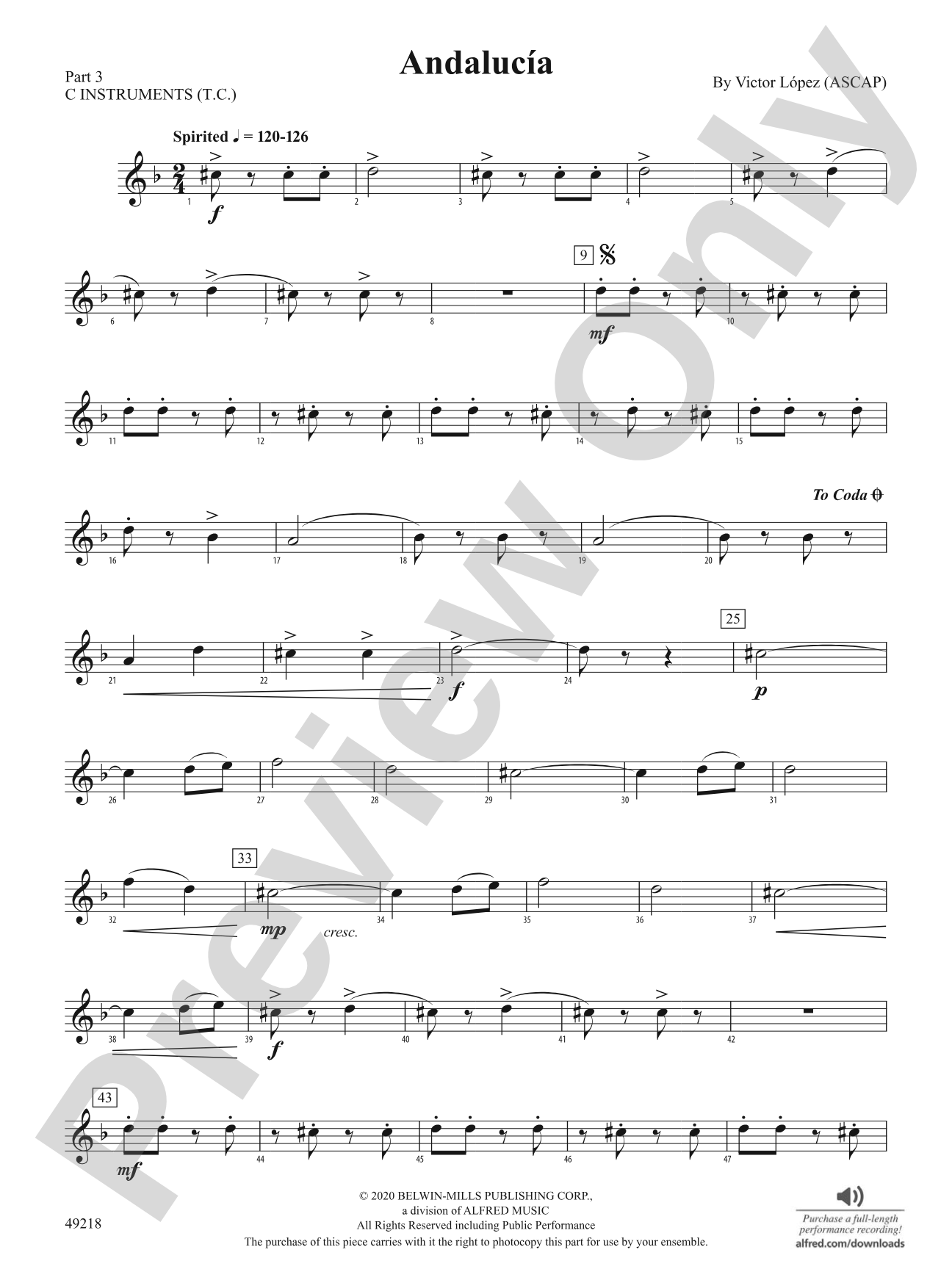 Andalucía: Part 3 - C Instruments (T.C.)