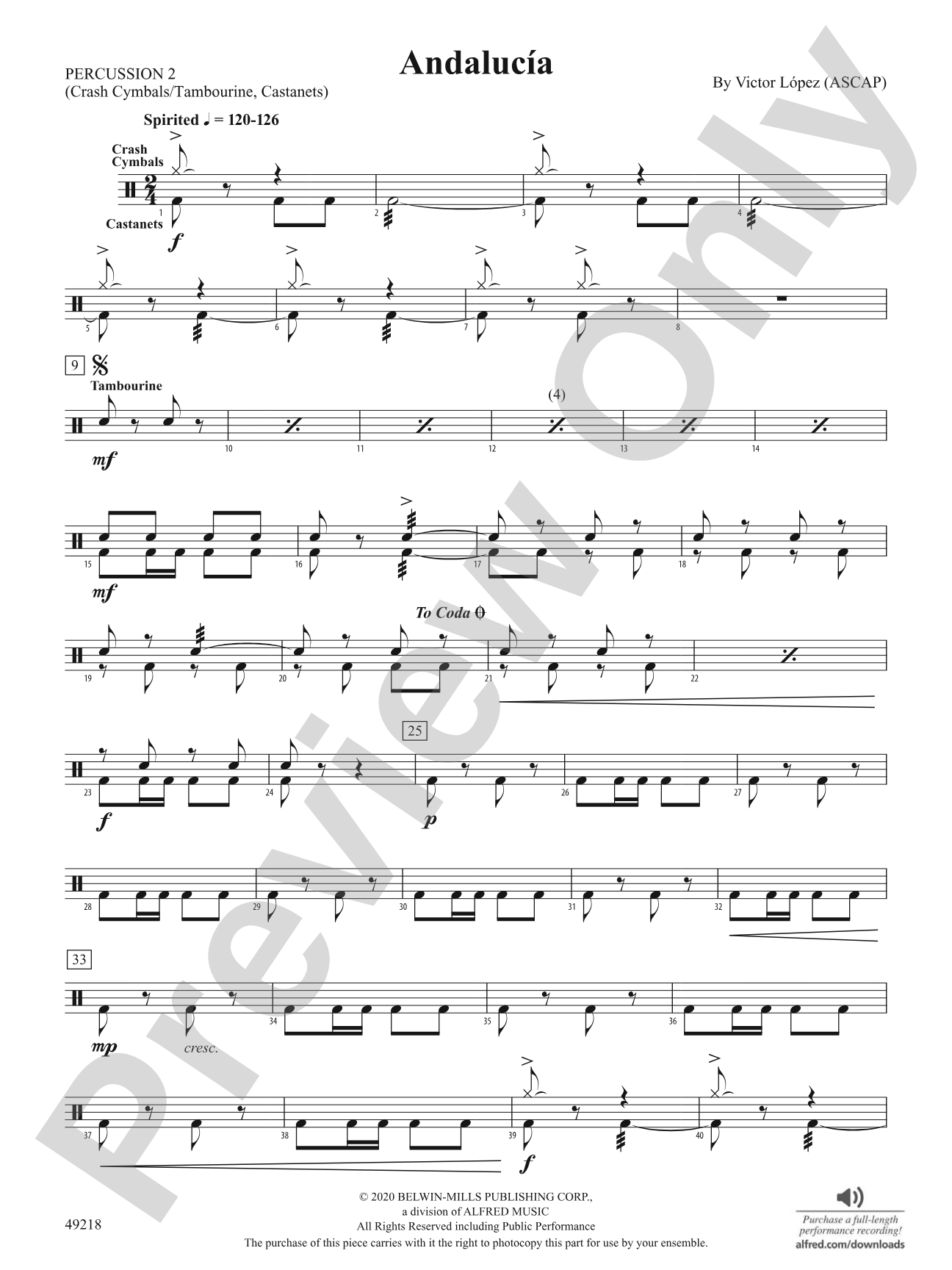 Andalucía: 2nd Percussion