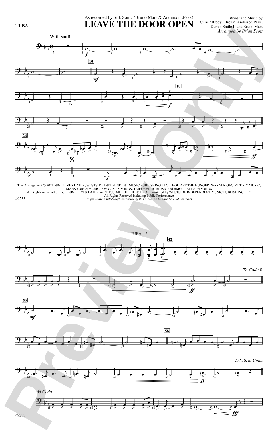 Leave the Door Open: Tuba