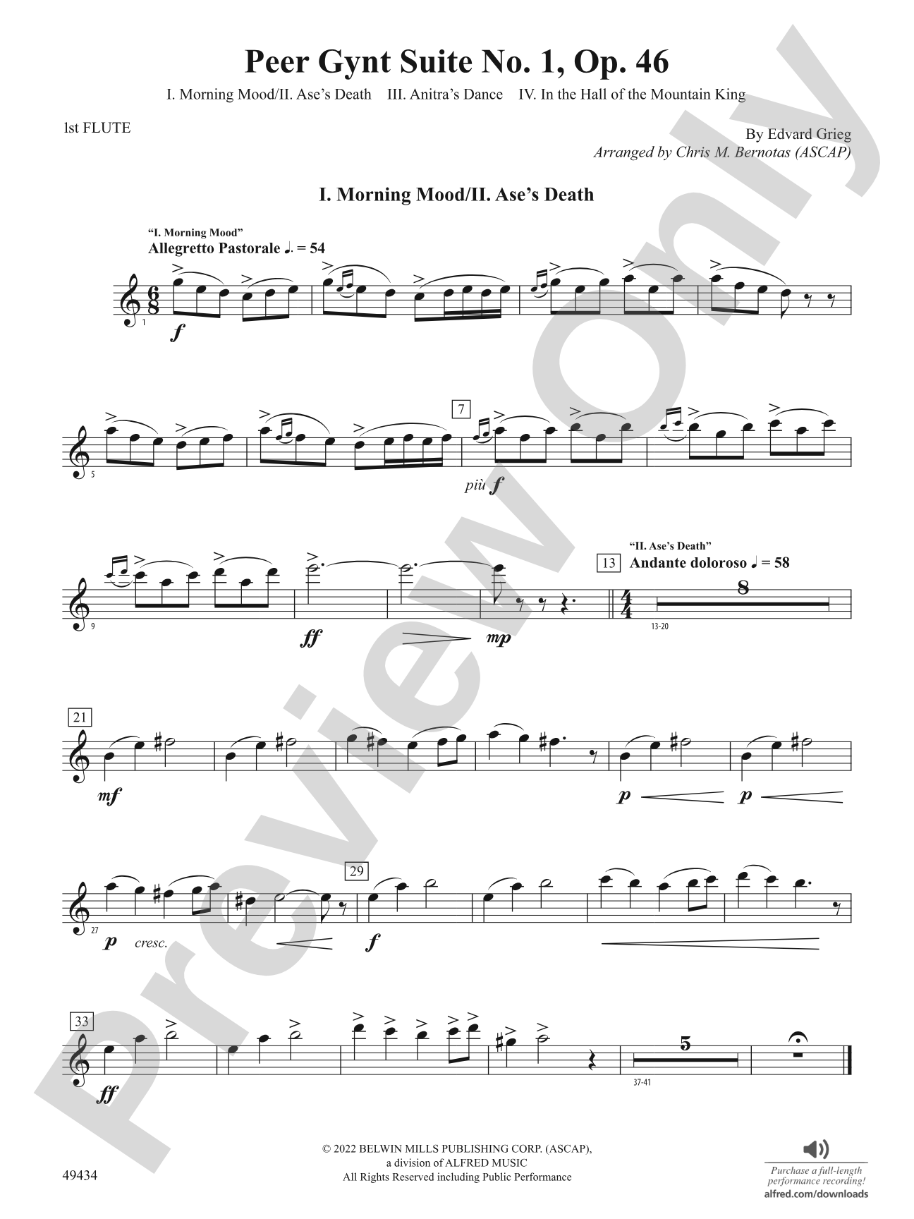 Peer Gynt Suite No.1, Op. 46: Flute