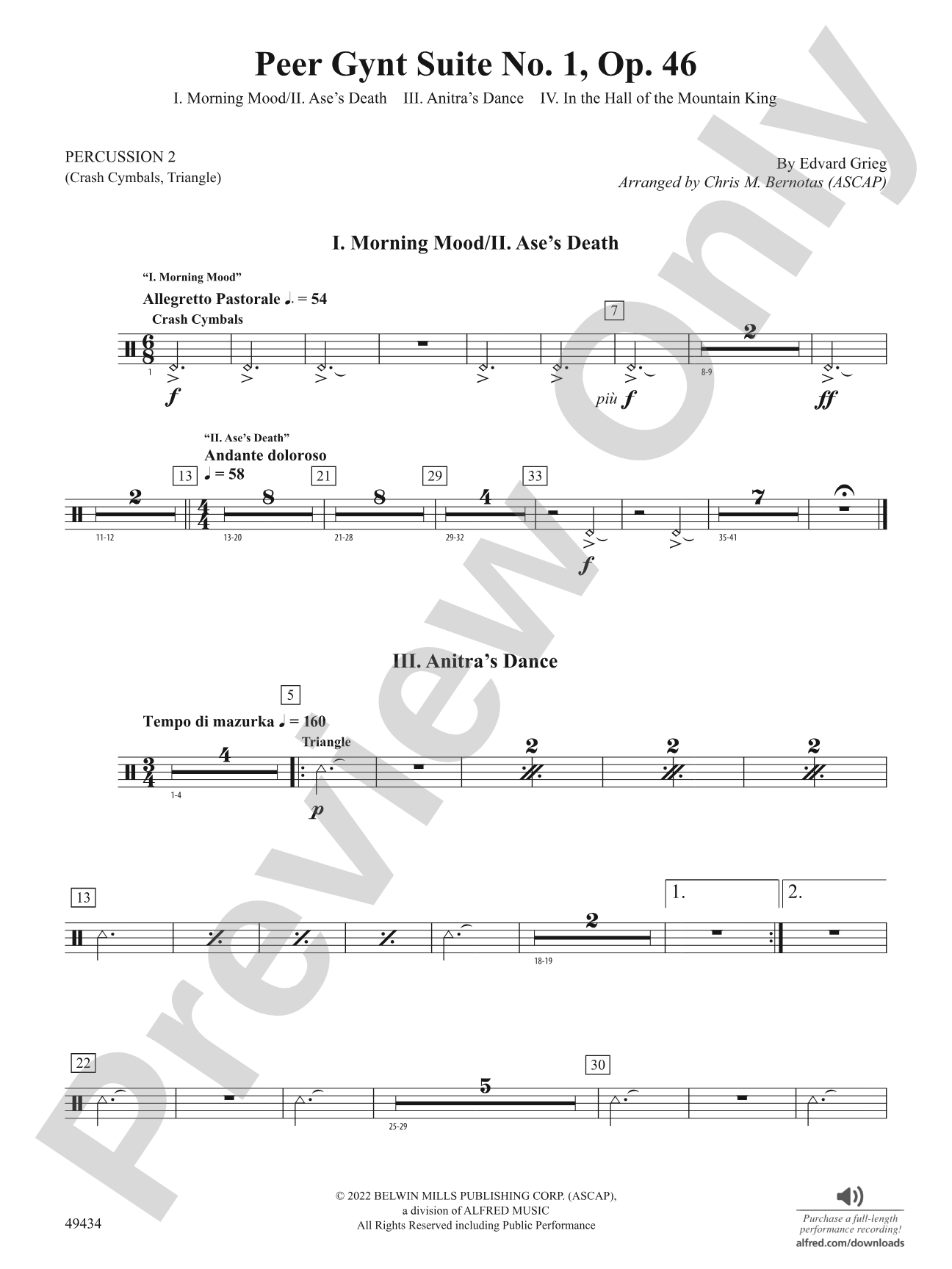 Peer Gynt Suite No.1, Op. 46: 2nd Percussion
