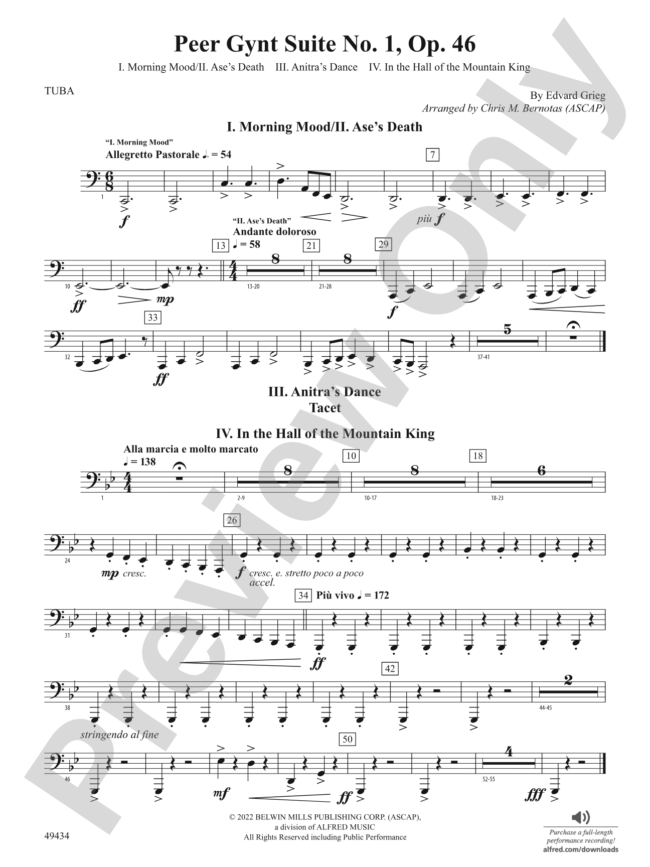 Peer Gynt Suite No.1, Op. 46: Tuba