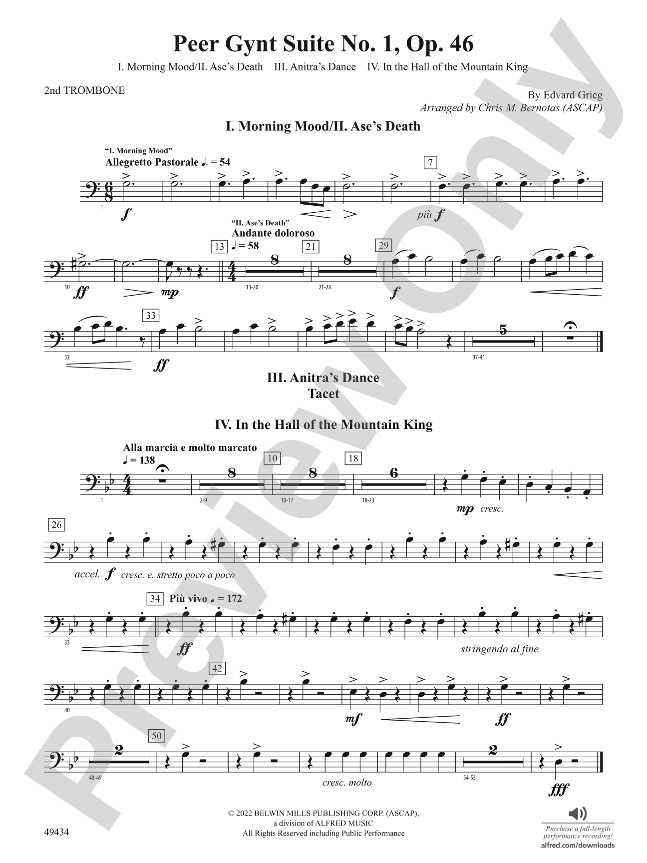 Peer Gynt Suite No.1, Op. 46: 2nd Trombone