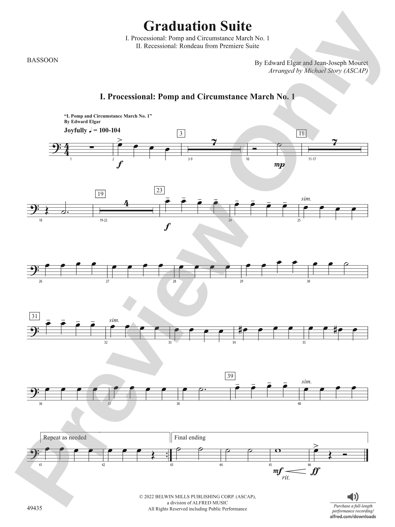 Graduation Suite: Bassoon