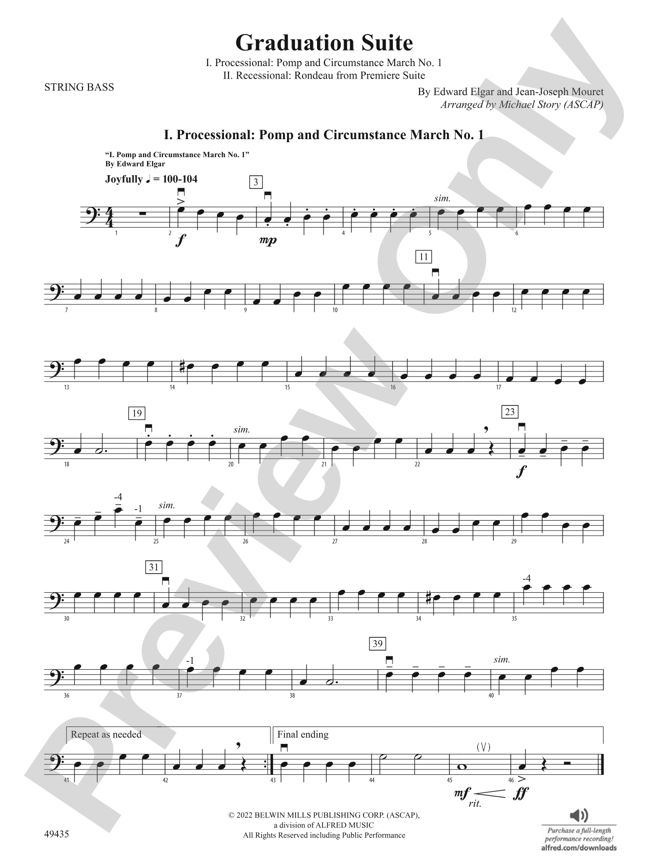 Graduation Suite: String Bass