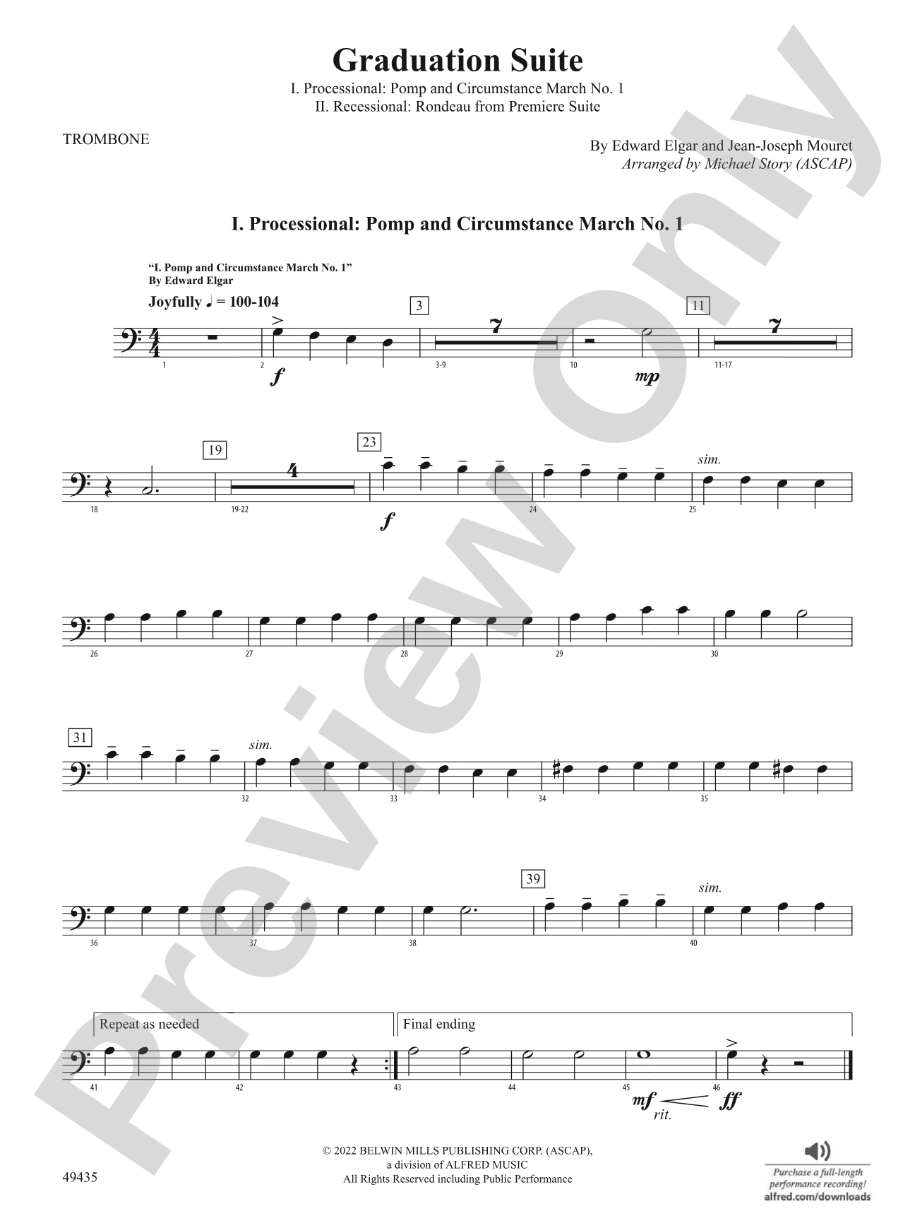 Graduation Suite: 1st Trombone