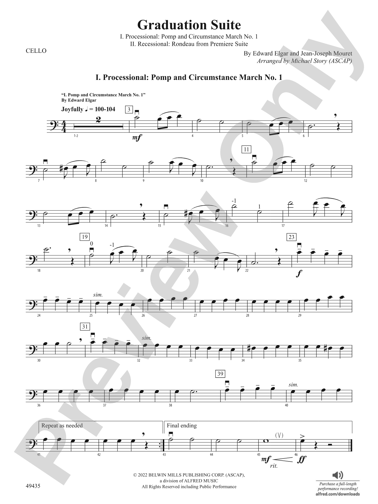 Graduation Suite: Cello