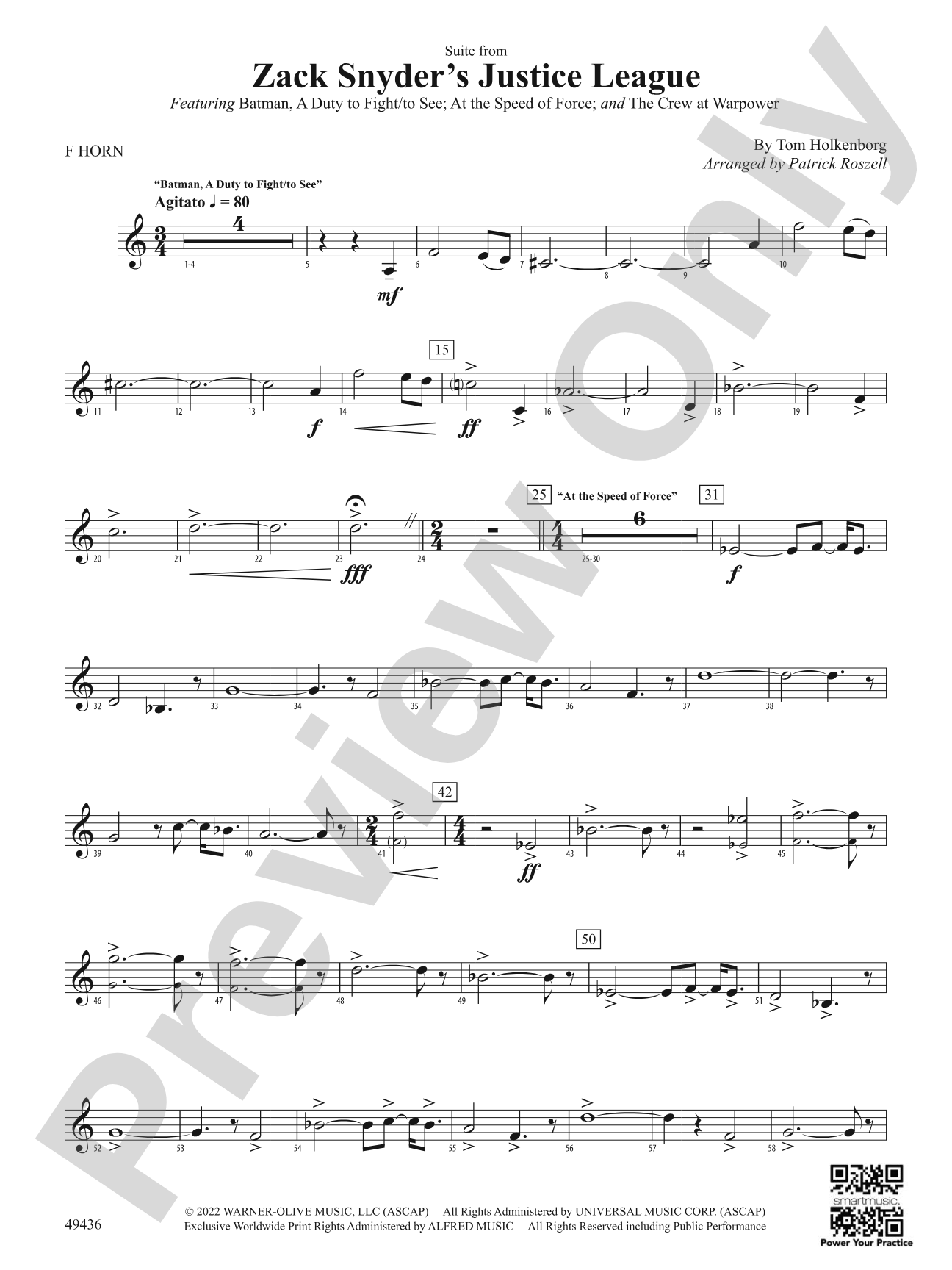 Suite from Zack Snyder's Justice League: 1st F Horn