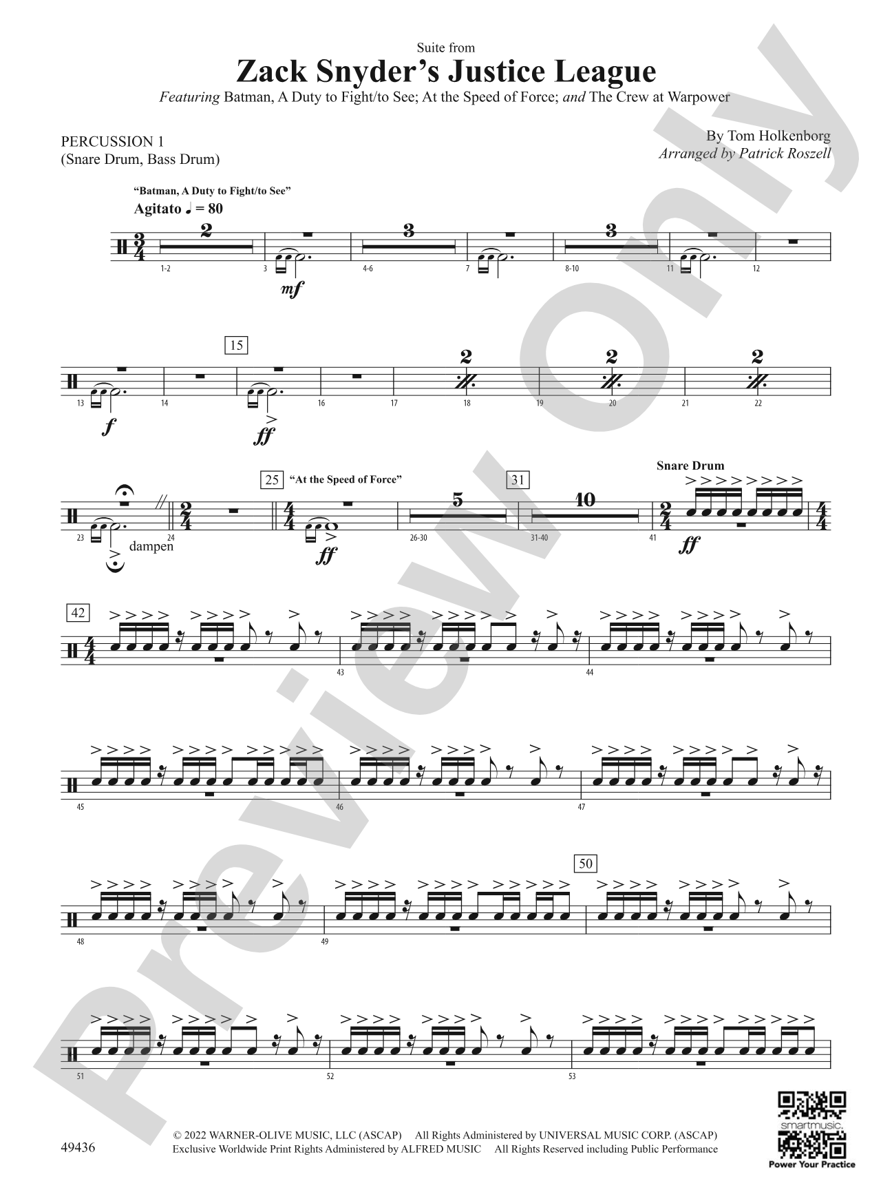 Suite from Zack Snyder's Justice League: 1st Percussion