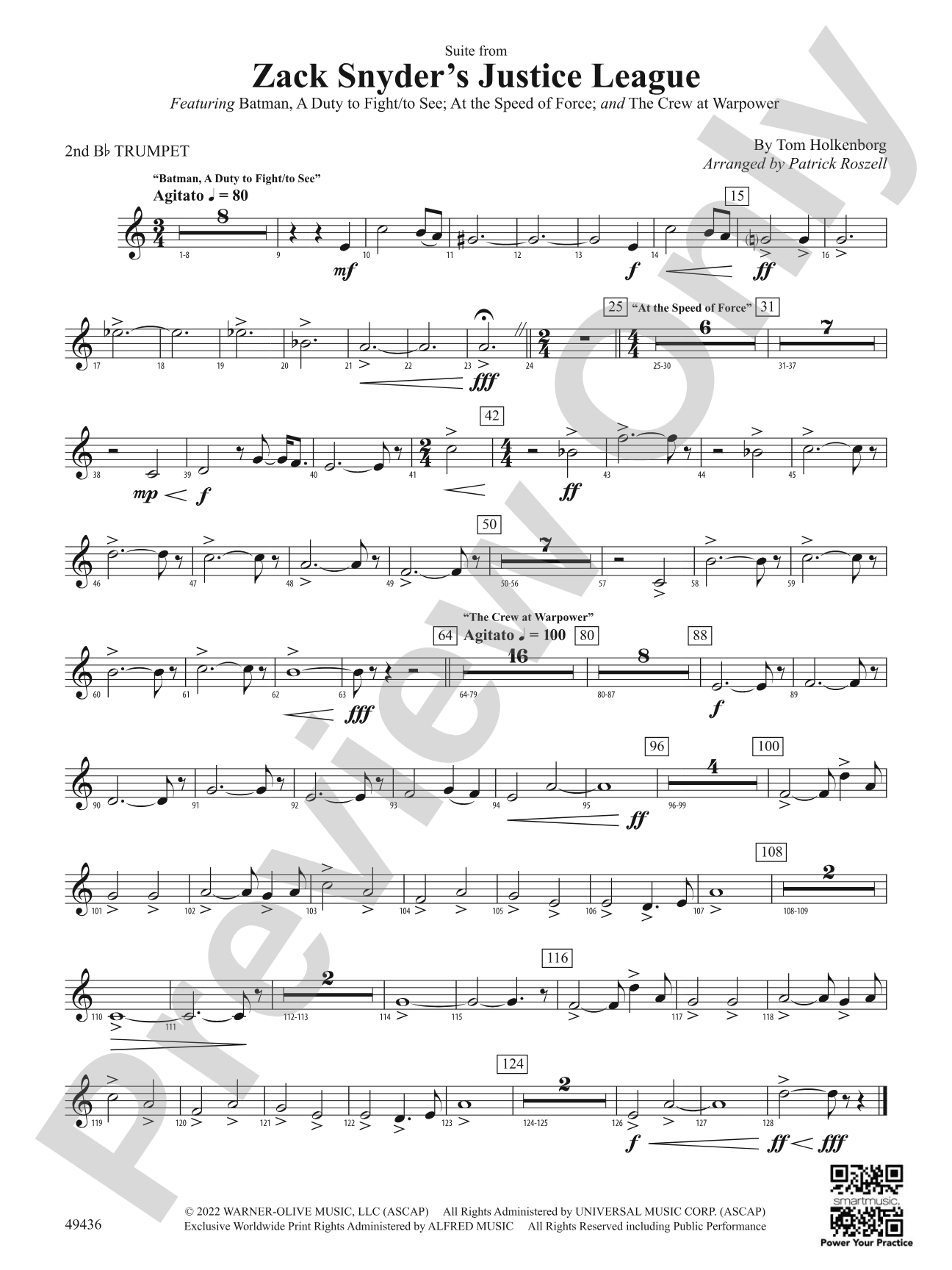 Suite from Zack Snyder's Justice League: 2nd B-flat Trumpet