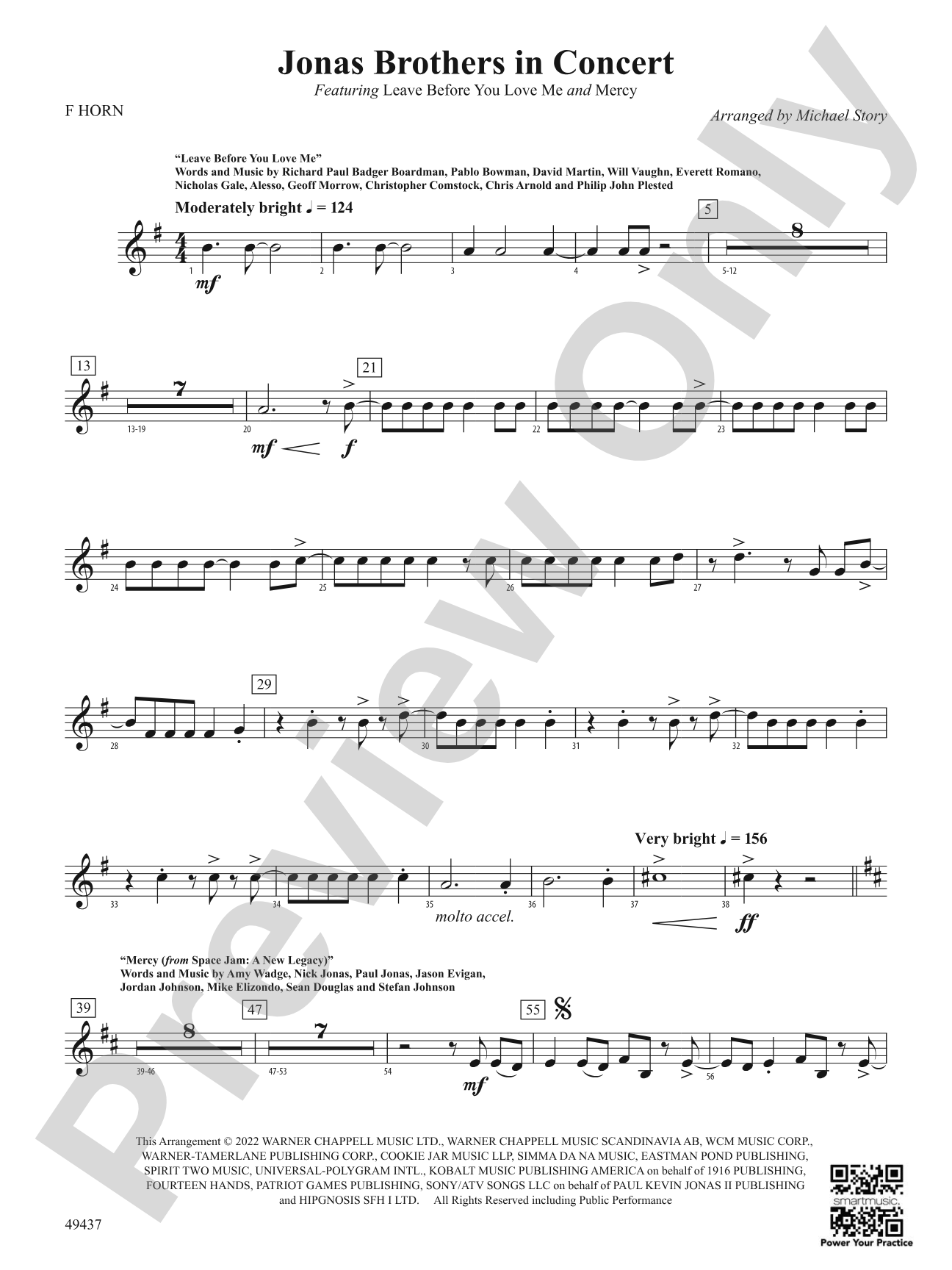 Jonas Brothers in Concert: 1st F Horn