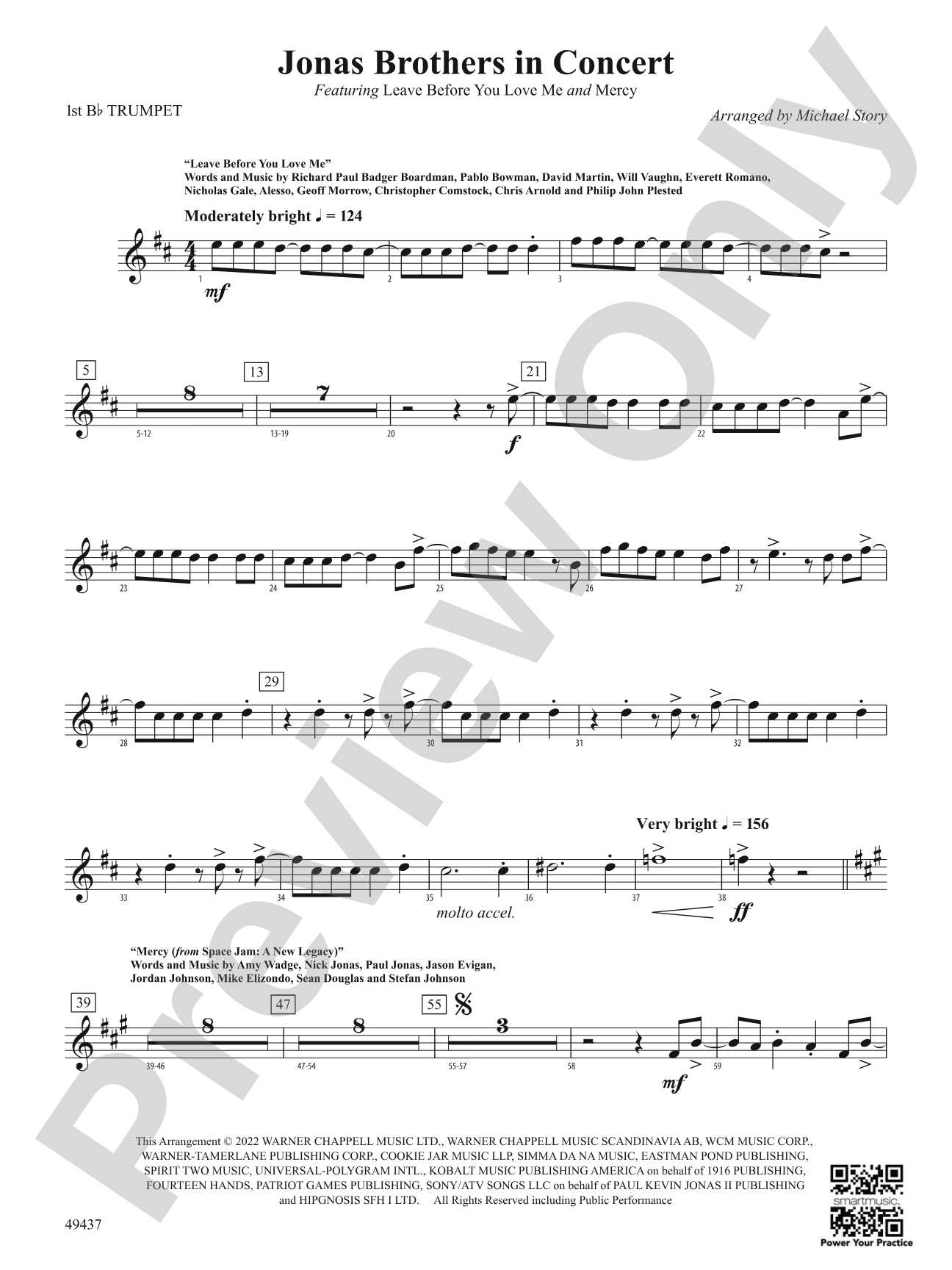 Jonas Brothers in Concert: 1st B-flat Trumpet