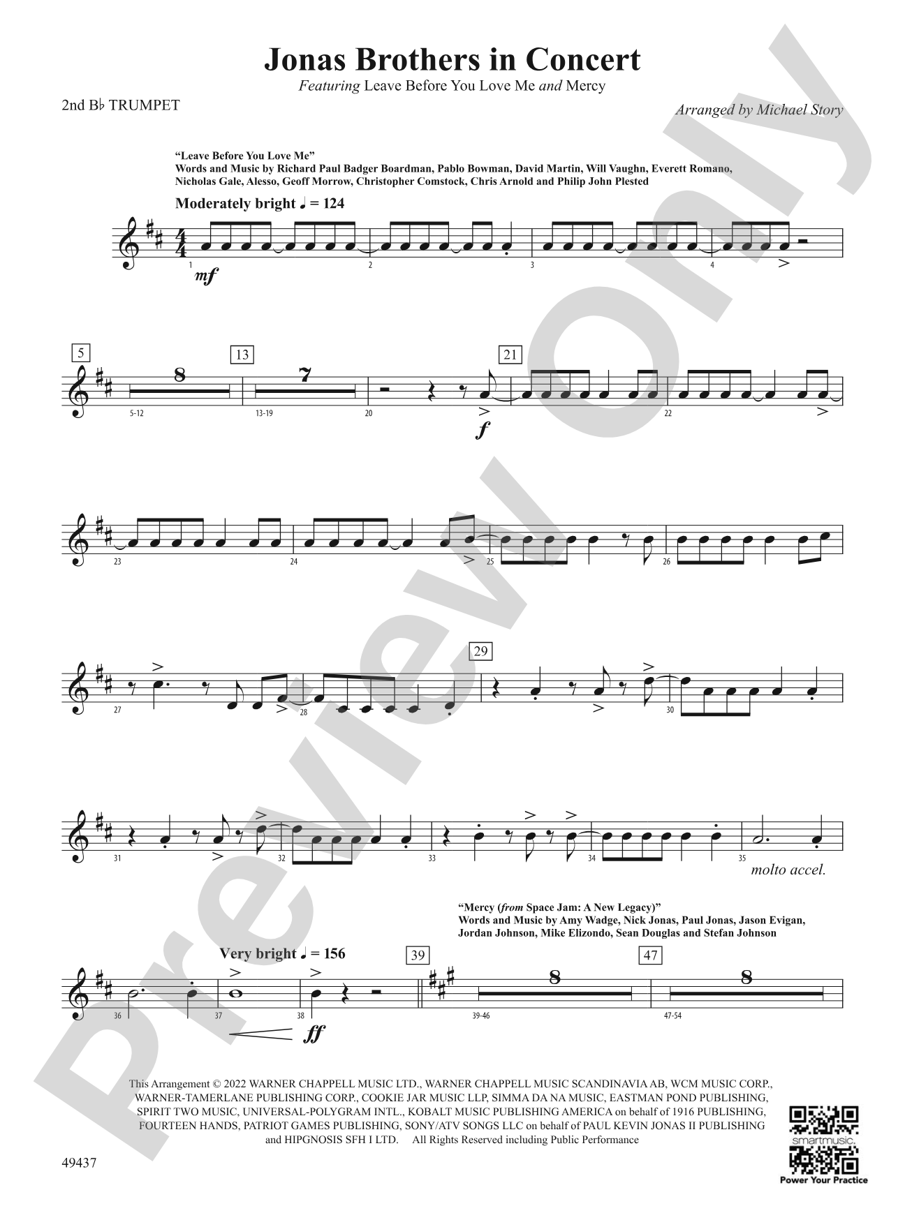 Jonas Brothers in Concert: 2nd B-flat Trumpet