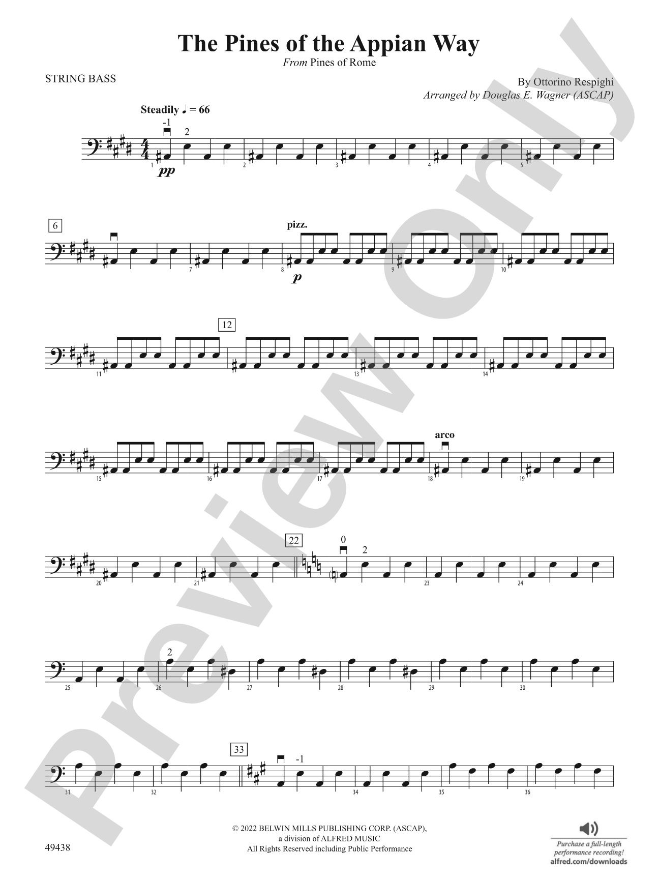 The Pines of the Appian Way: String Bass