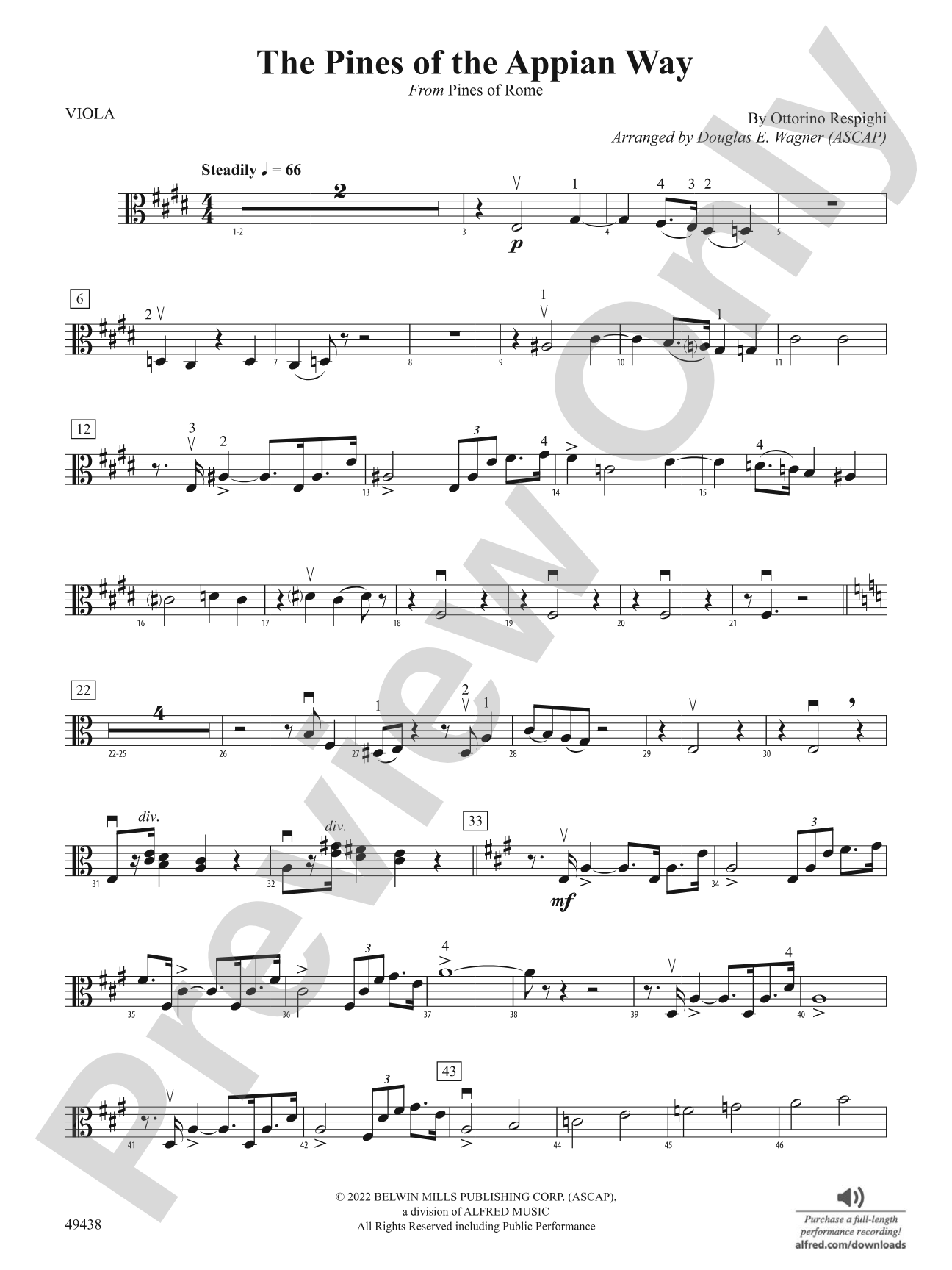 The Pines of the Appian Way: Viola