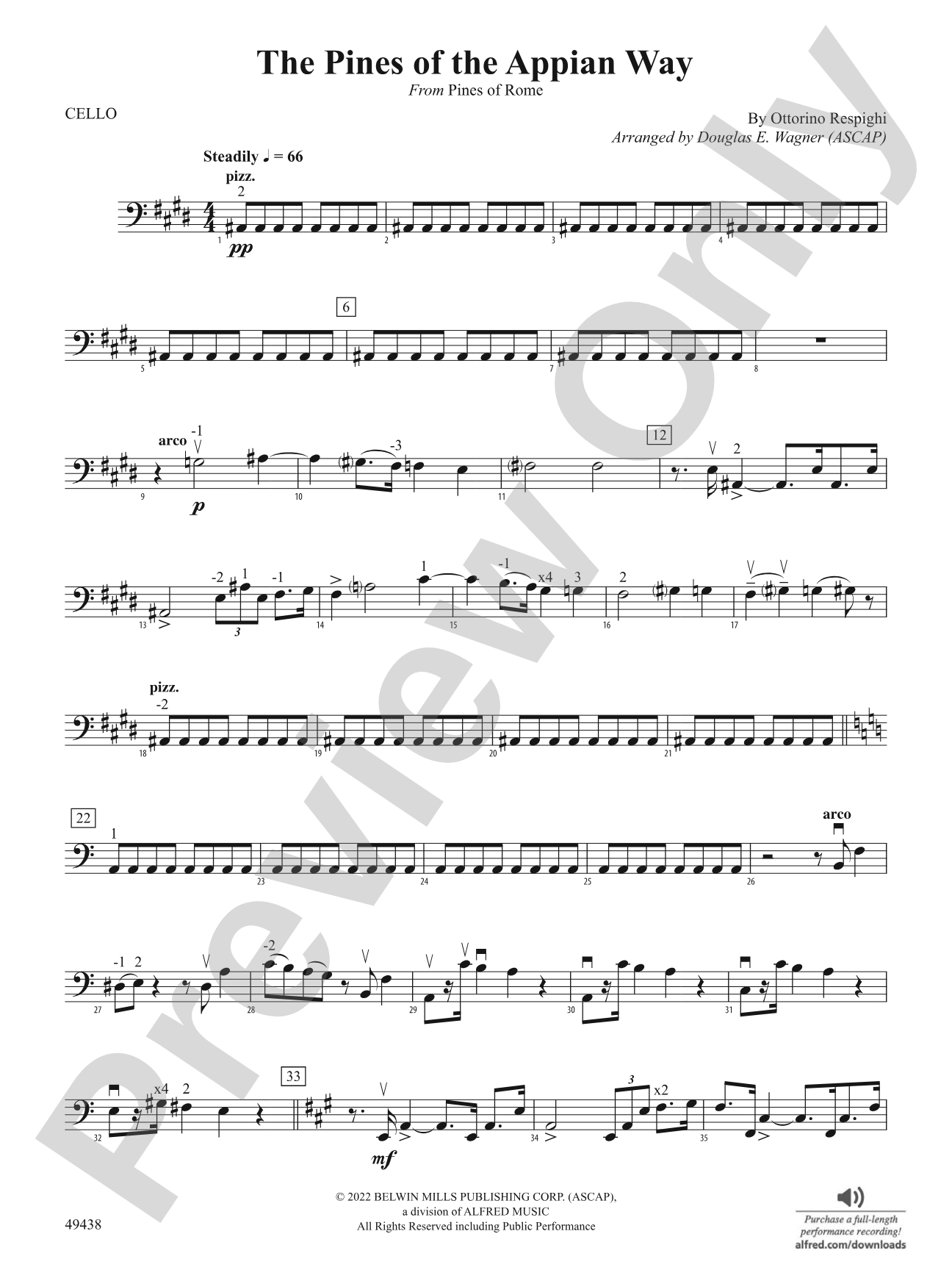 The Pines of the Appian Way: Cello