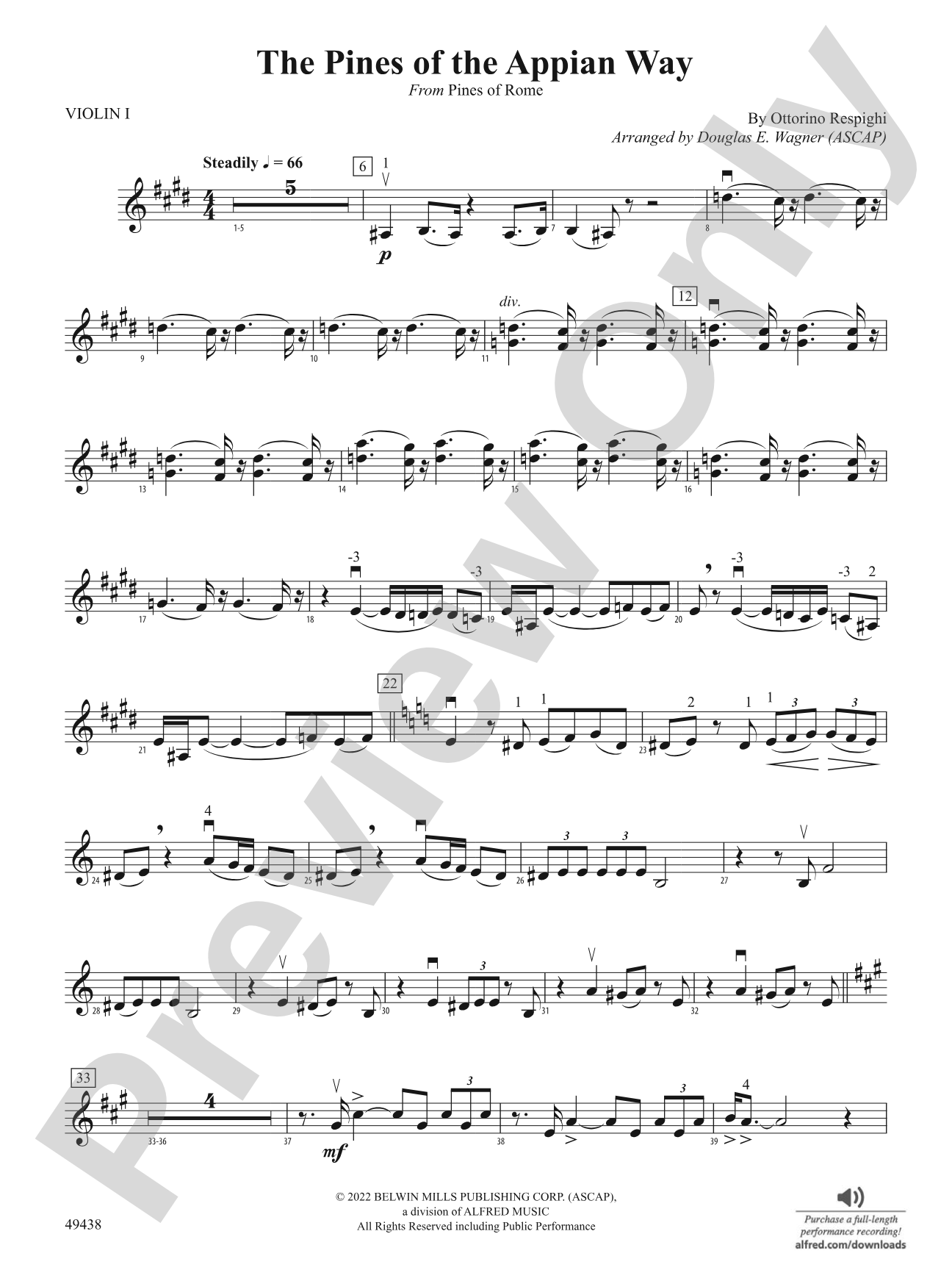 The Pines of the Appian Way: 1st Violin