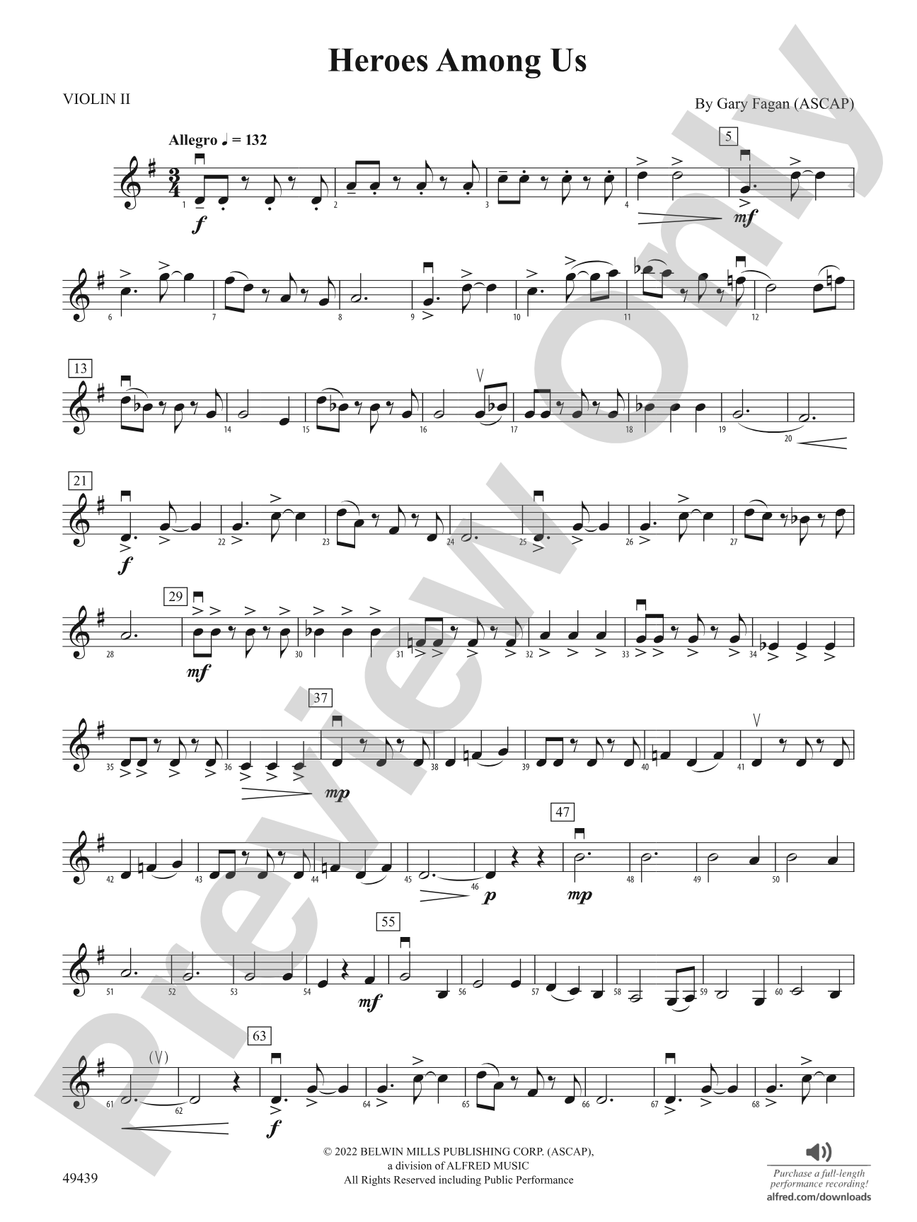 Heroes Among Us: 2nd Violin