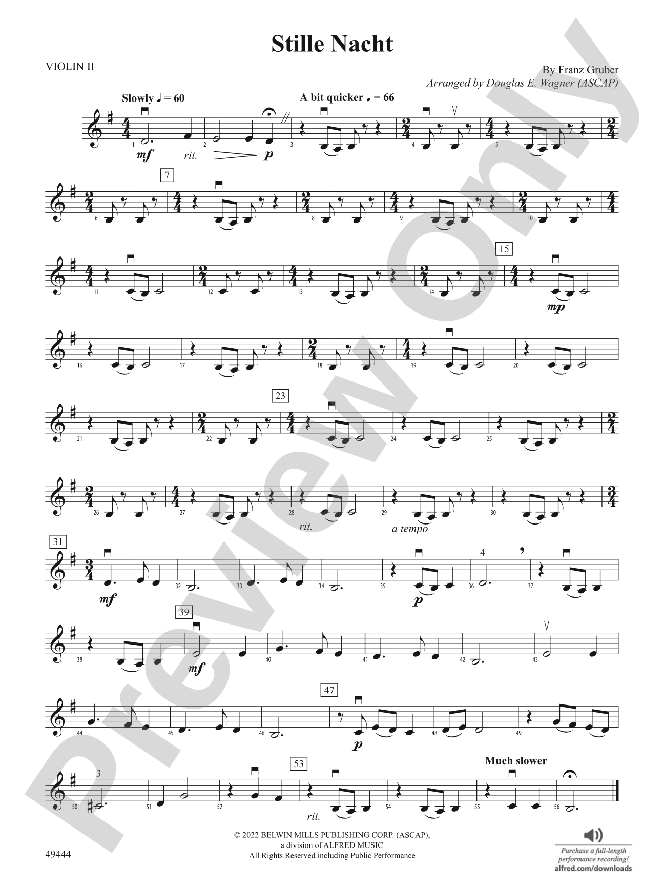 Stille Nacht: 2nd Violin