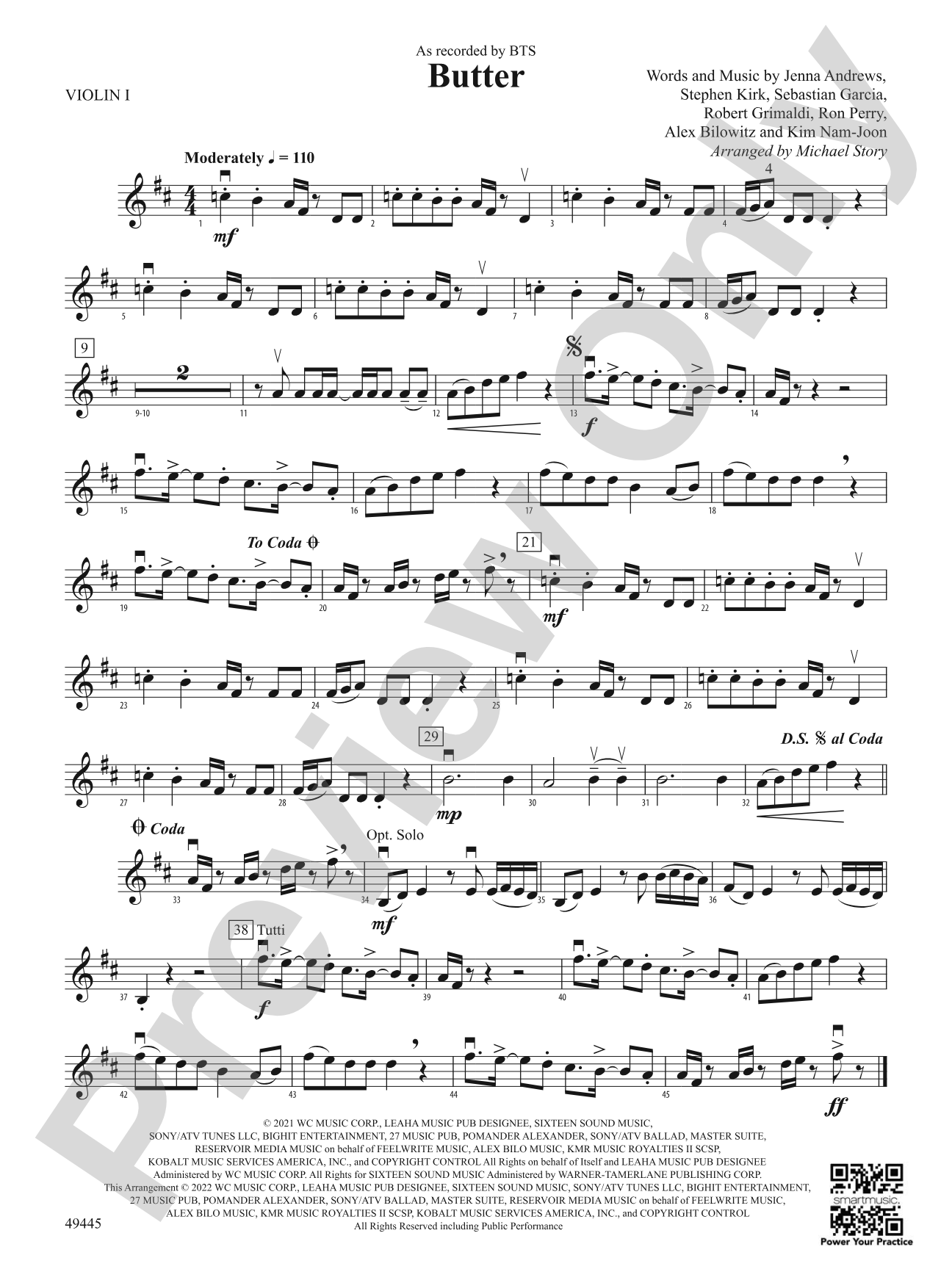 Butter: 1st Violin