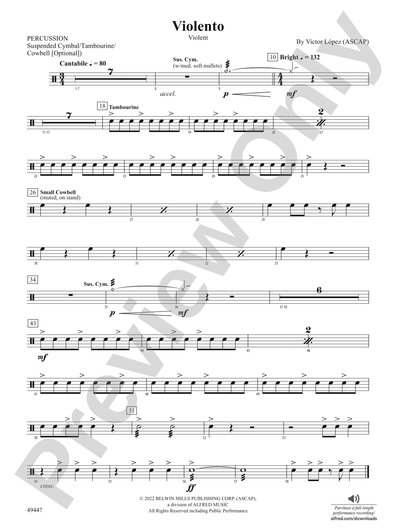 Violento: 1st Percussion