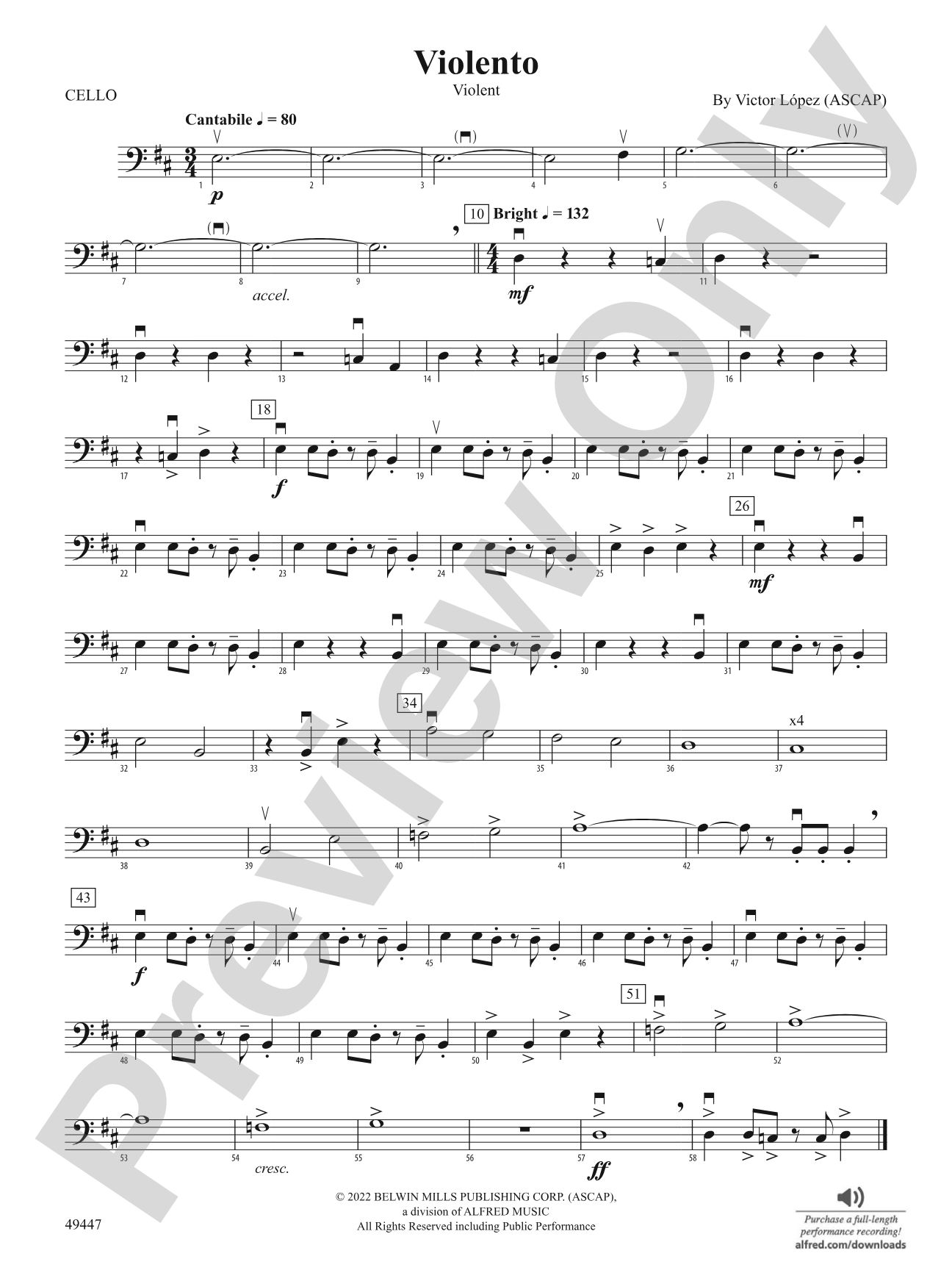 Violento: Cello