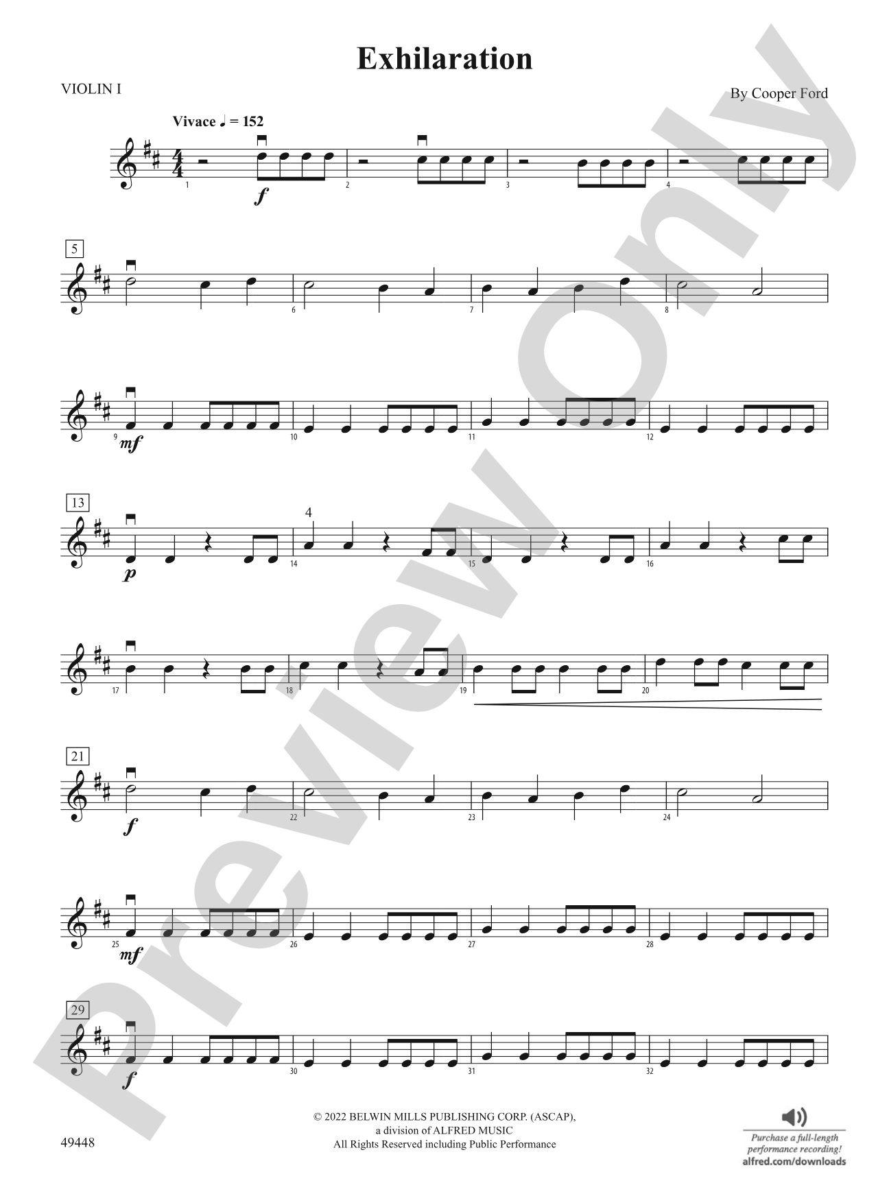 Exhilaration: 1st Violin