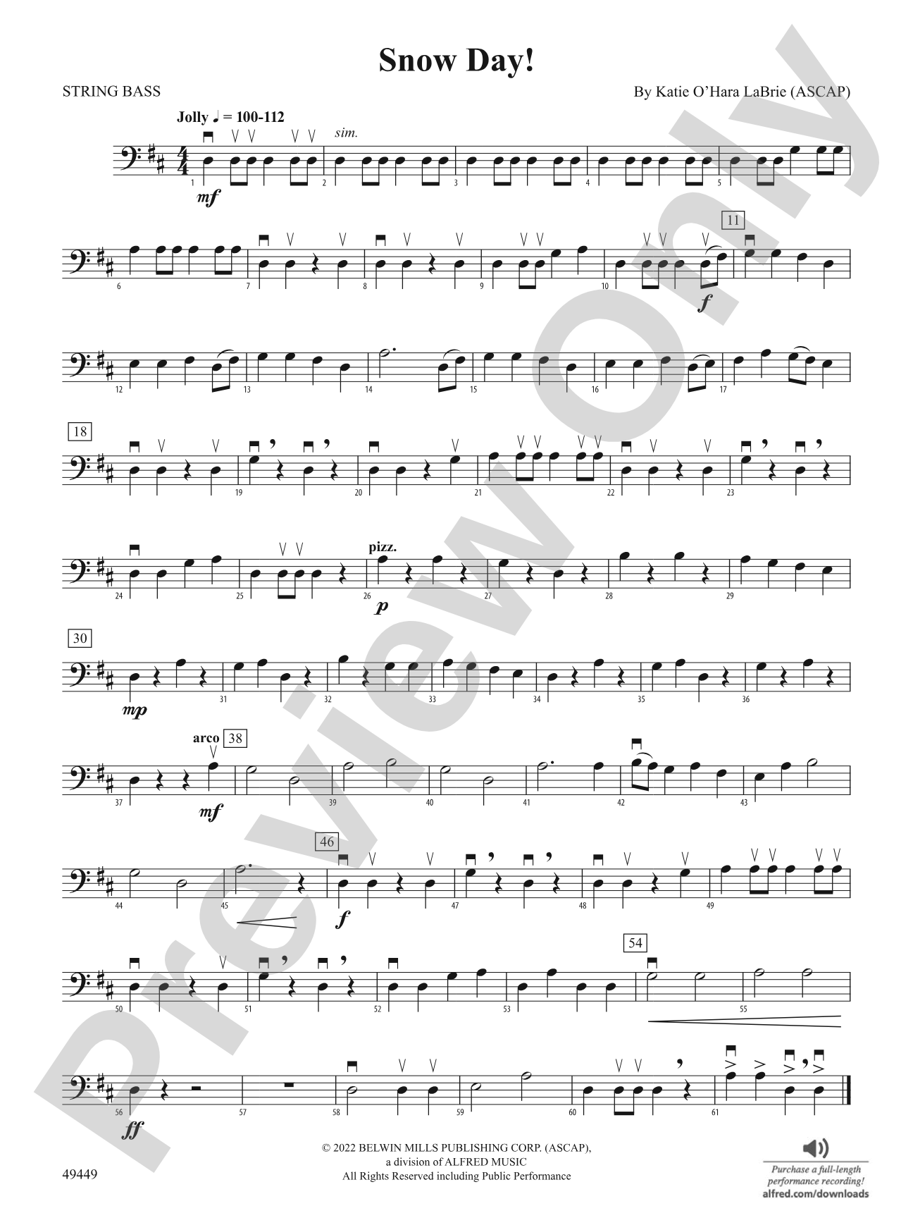 Snow Day: String Bass