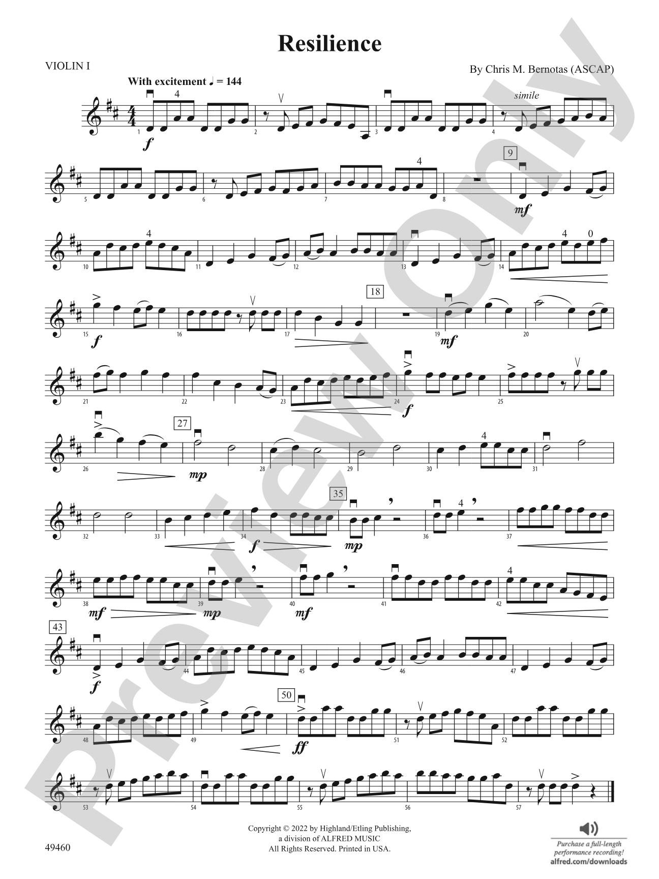 Resilience: 1st Violin
