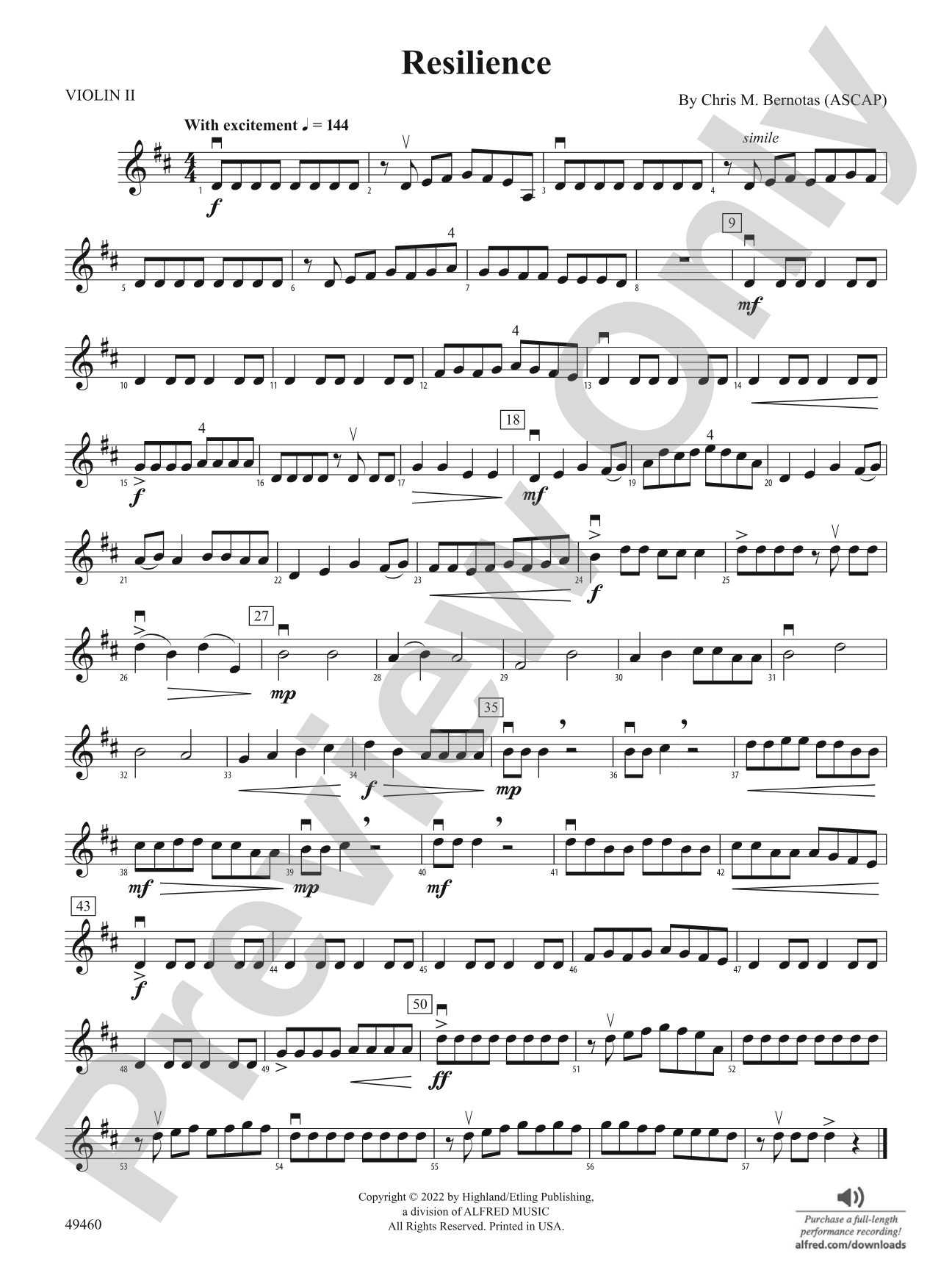 Resilience: 2nd Violin