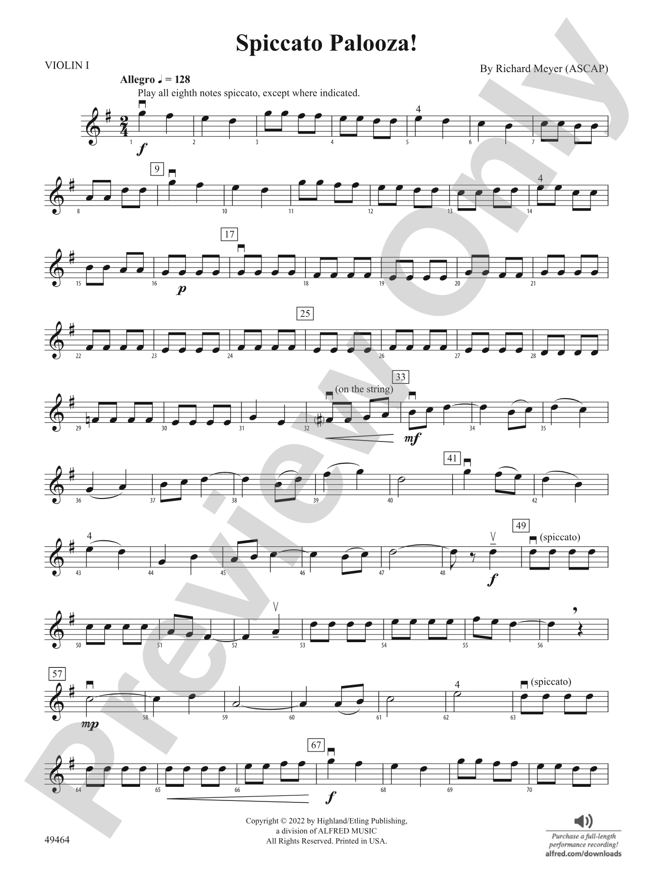Spiccato Palooza!: 1st Violin