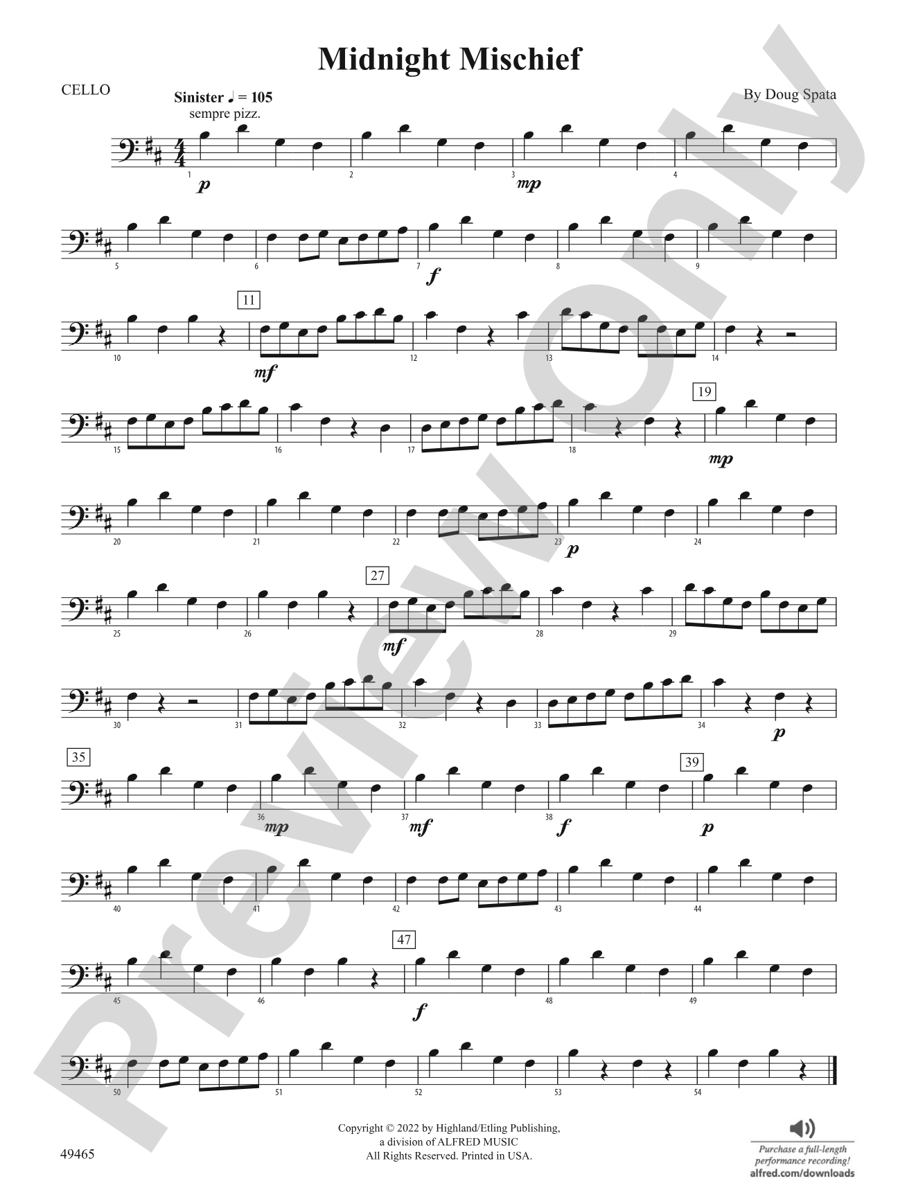 Midnight Mischief: Cello