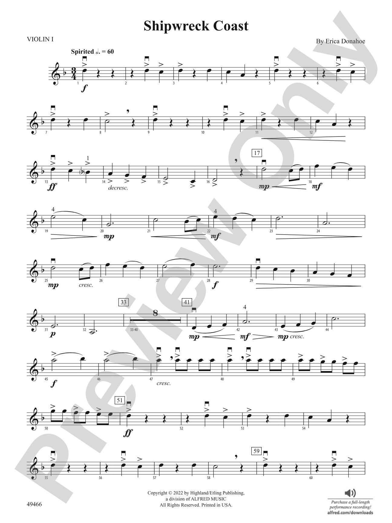 Shipwreck Coast: 1st Violin