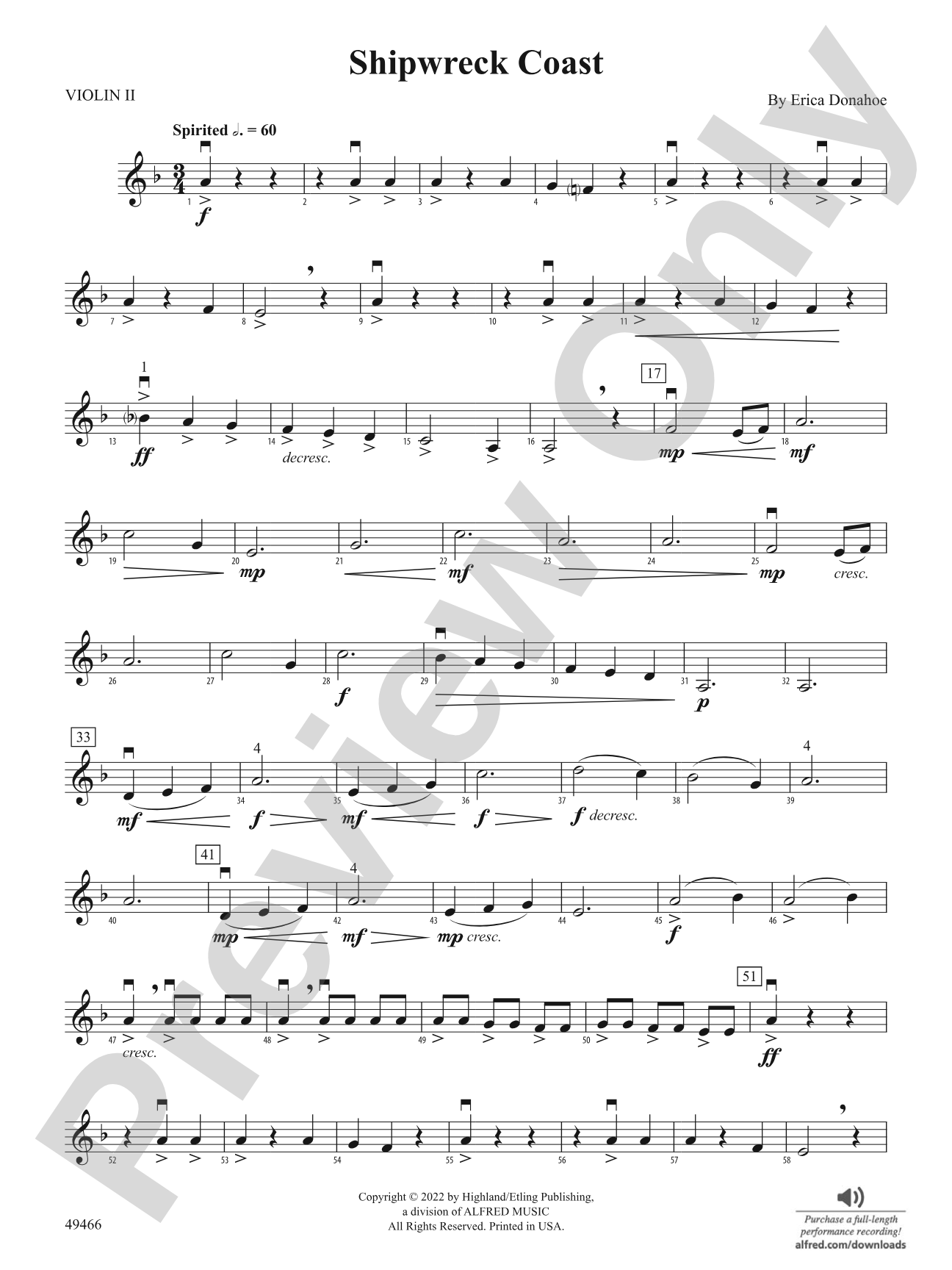 Shipwreck Coast: 2nd Violin