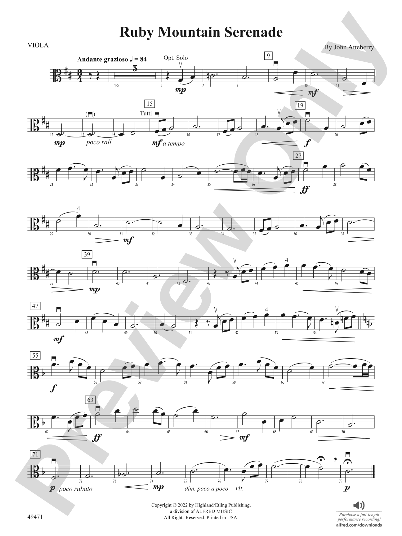 Ruby Mountain Serenade: Viola